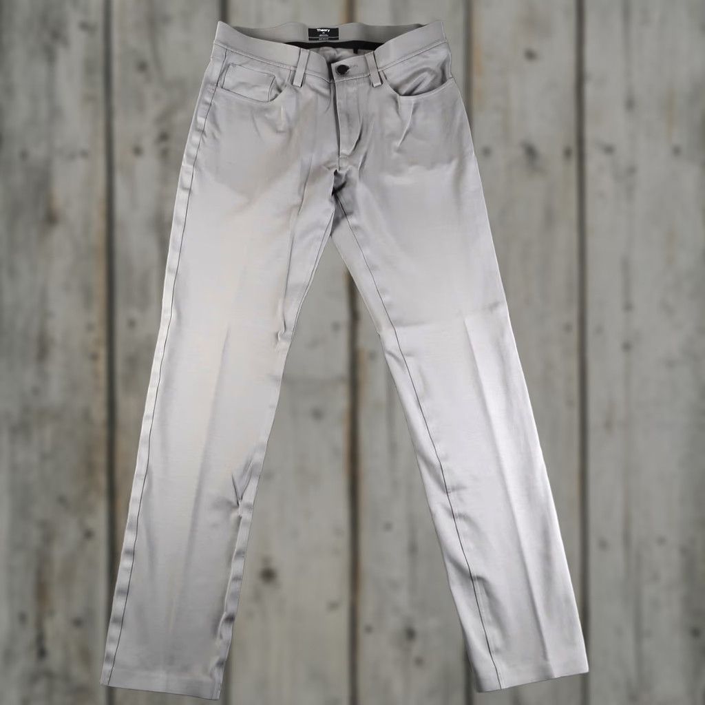 Theory Theory Pants Slim Fit Mens Gray 29x29 Raffi Twill 5-Pocket Stretch Chino Straight SS Cadence? Size US 29 - 1 Thumbnail