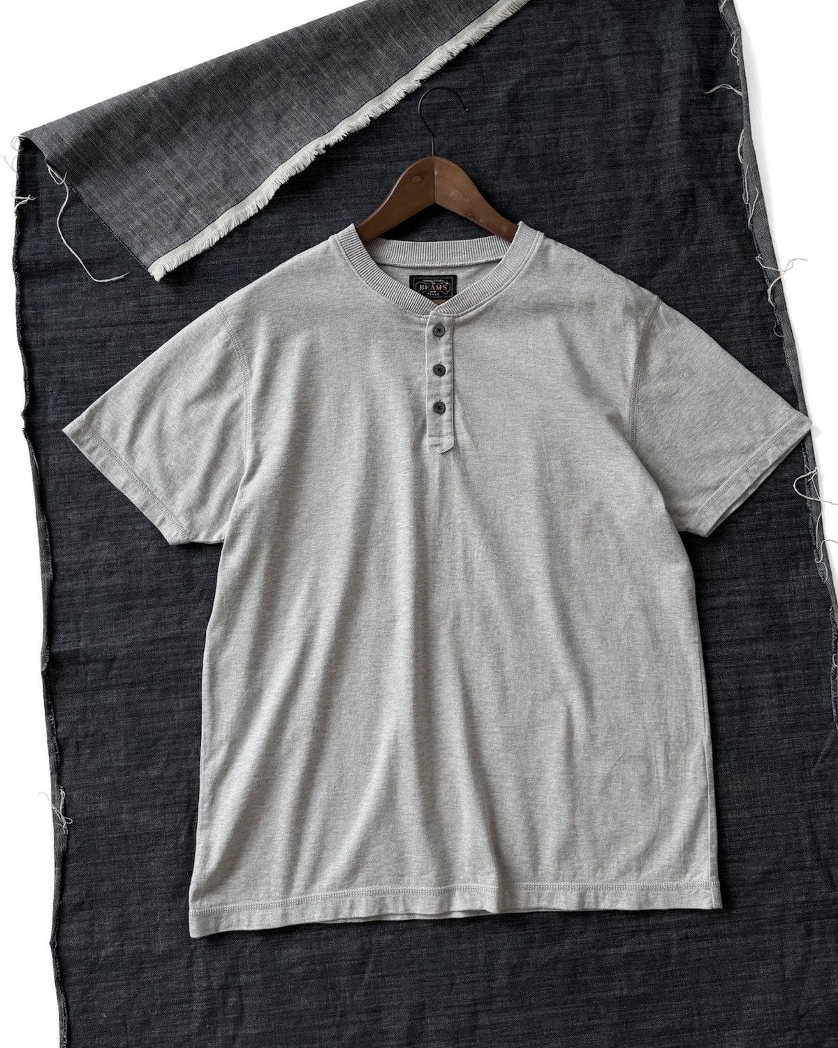 Beams Japan BEAMS+ HENLEY SHIRT Size US L / EU 52-54 / 3 - 1 Thumbnail