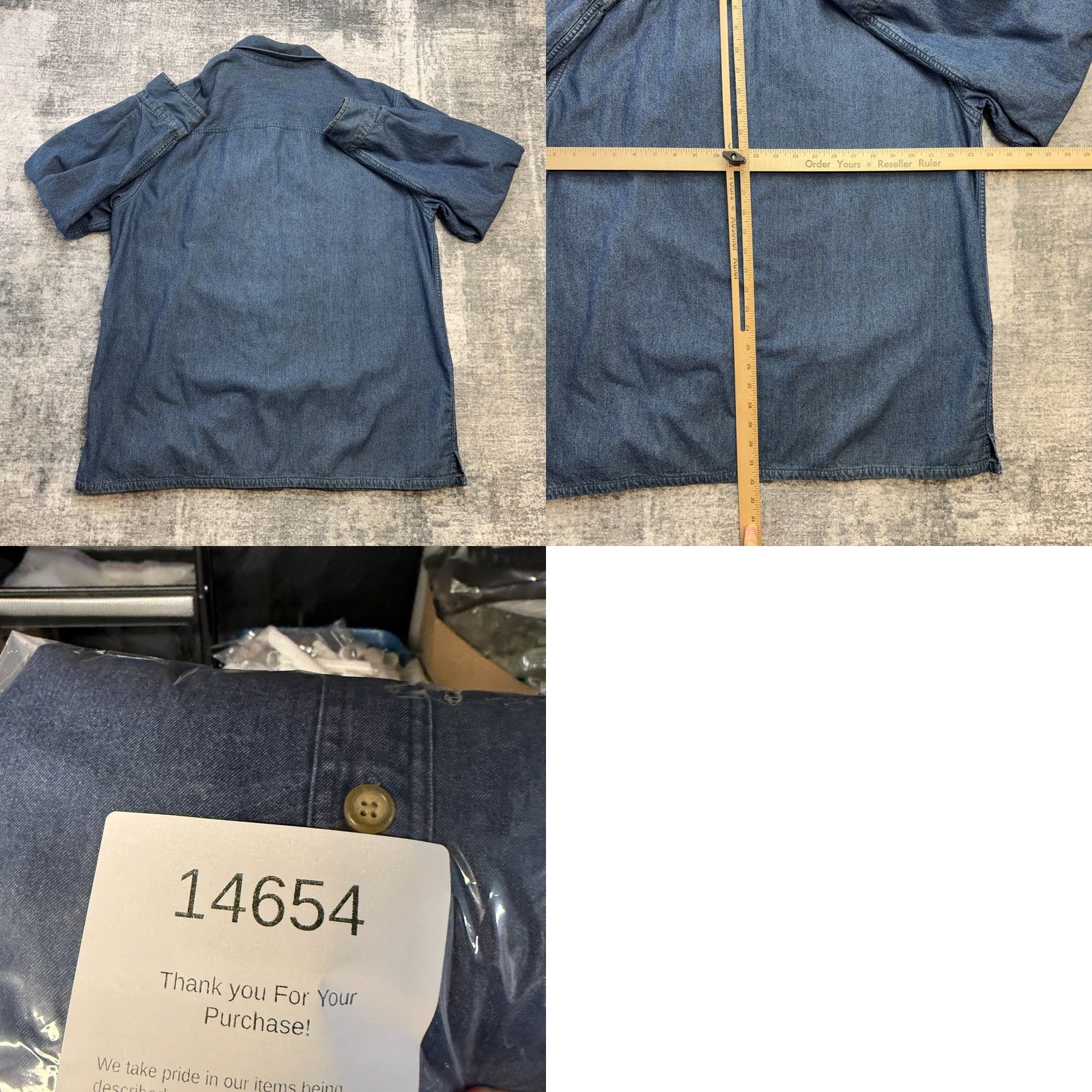 Eddie Bauer VINTAGE Eddie Bauer Denim Shirt Mens Medium Flannel Lined Overshirt Chore Work Shirt Size US M / EU 48-50 / 2 - 8 Thumbnail