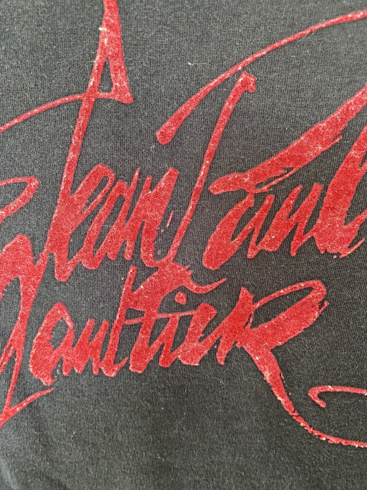 Jean Paul Gaultier 1990s JPG velvet logo tee Size S / US 4 / IT 40 - 8 Thumbnail