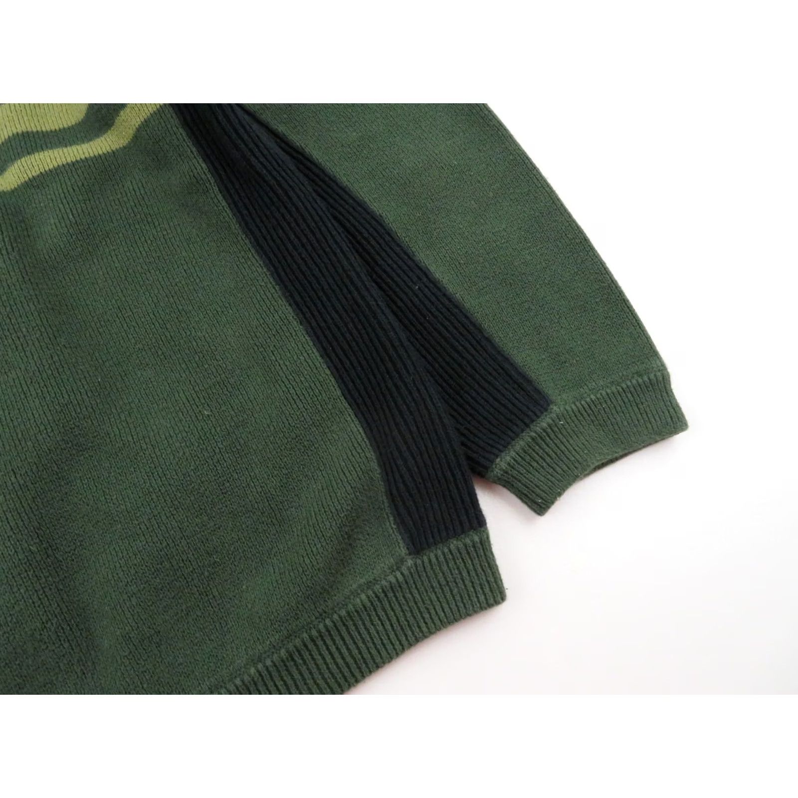 Eddie Bauer VINTAGE Eddie Bauer Sweater Mens L Green Pullover Cable Knit Striped Heavyweight Cotton 80s 90s Size US L / EU 52-54 / 3 - 3 Thumbnail