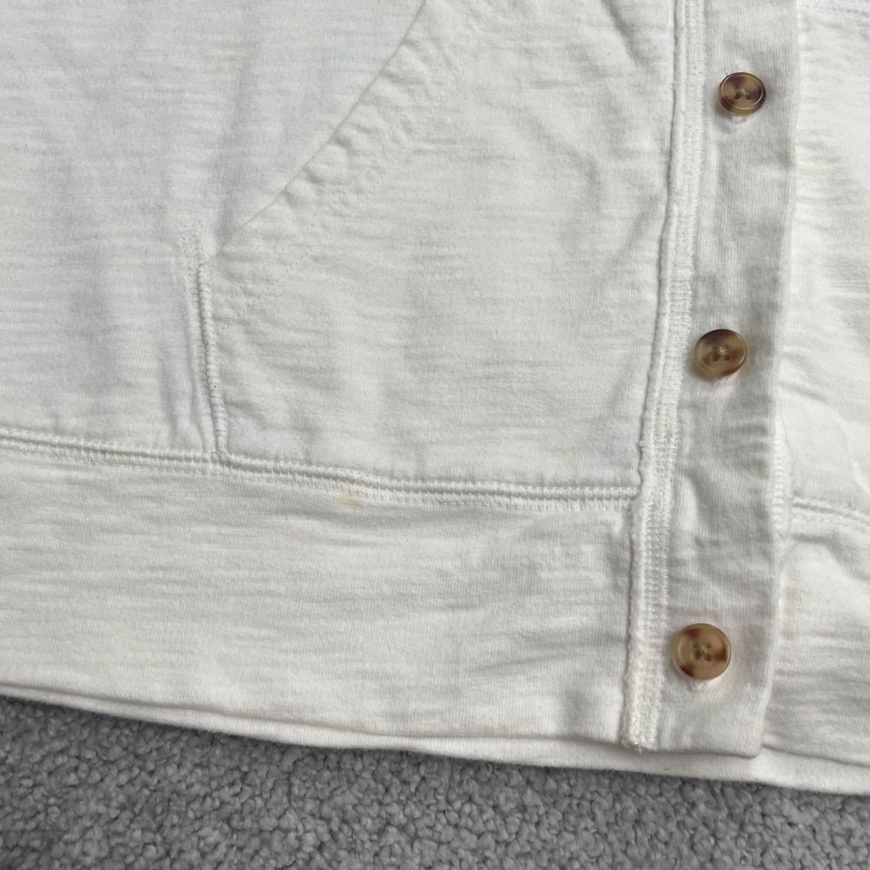 Vintage Style & Co. Sport Hoodie Sweatshirt Womens Small White 3/4 Sleeve Cardigan Activewear Casual Autumn Spring Summer Womens Size S / US 4 / IT 40 - 3 Thumbnail