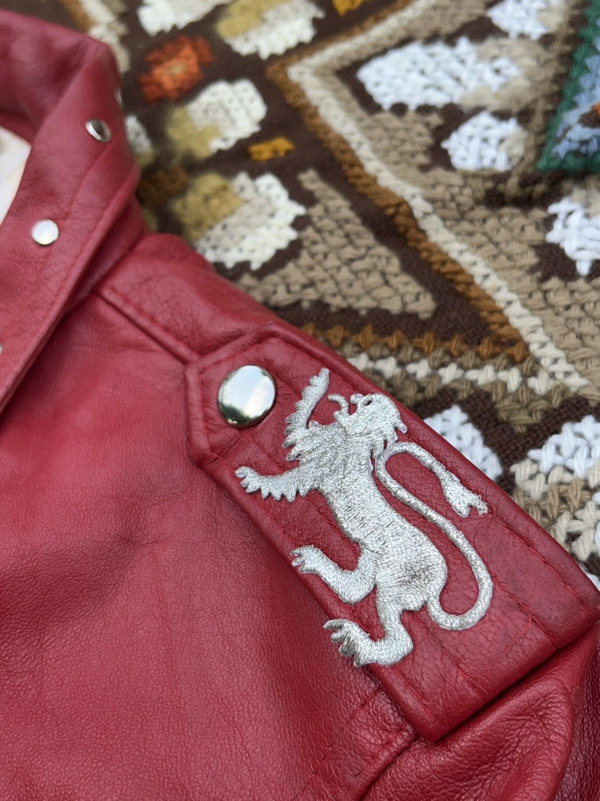 Seditionaries × Vintage Vintage 80s Studded Cropped Leather Jacket Punk Style Size L / US 10 / IT 46 - 10 Thumbnail
