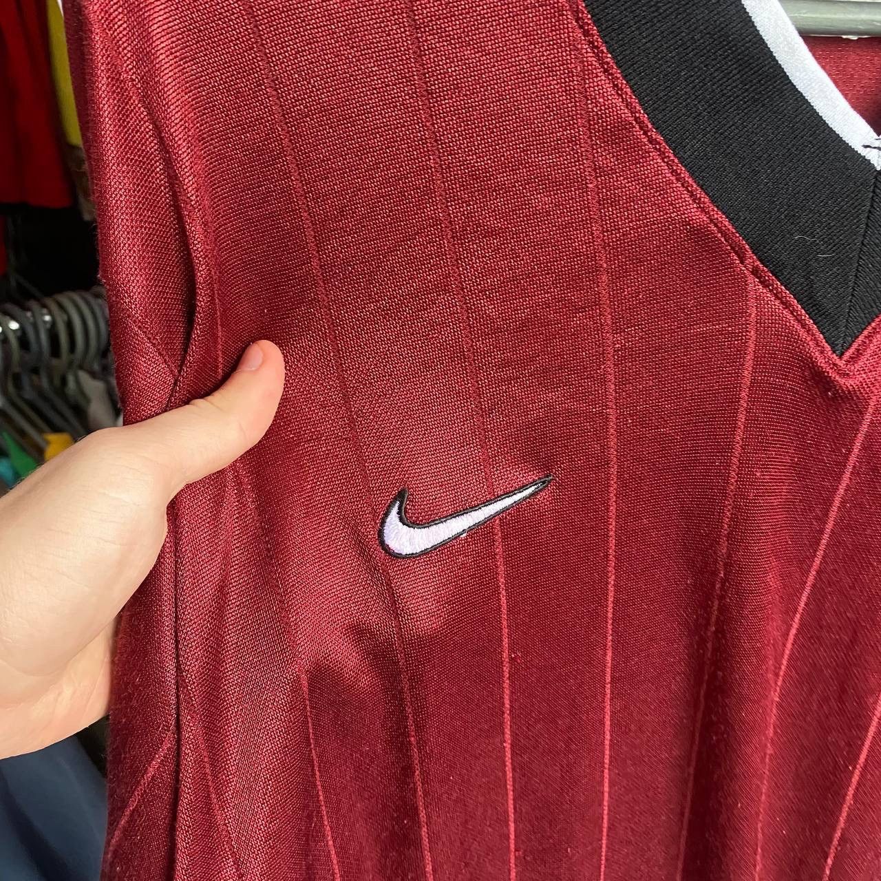 Nike × Vintage Vintage Nike Small swoosh 90’s jersey style streetwear tee Size US M / EU 48-50 / 2 - 3 Thumbnail