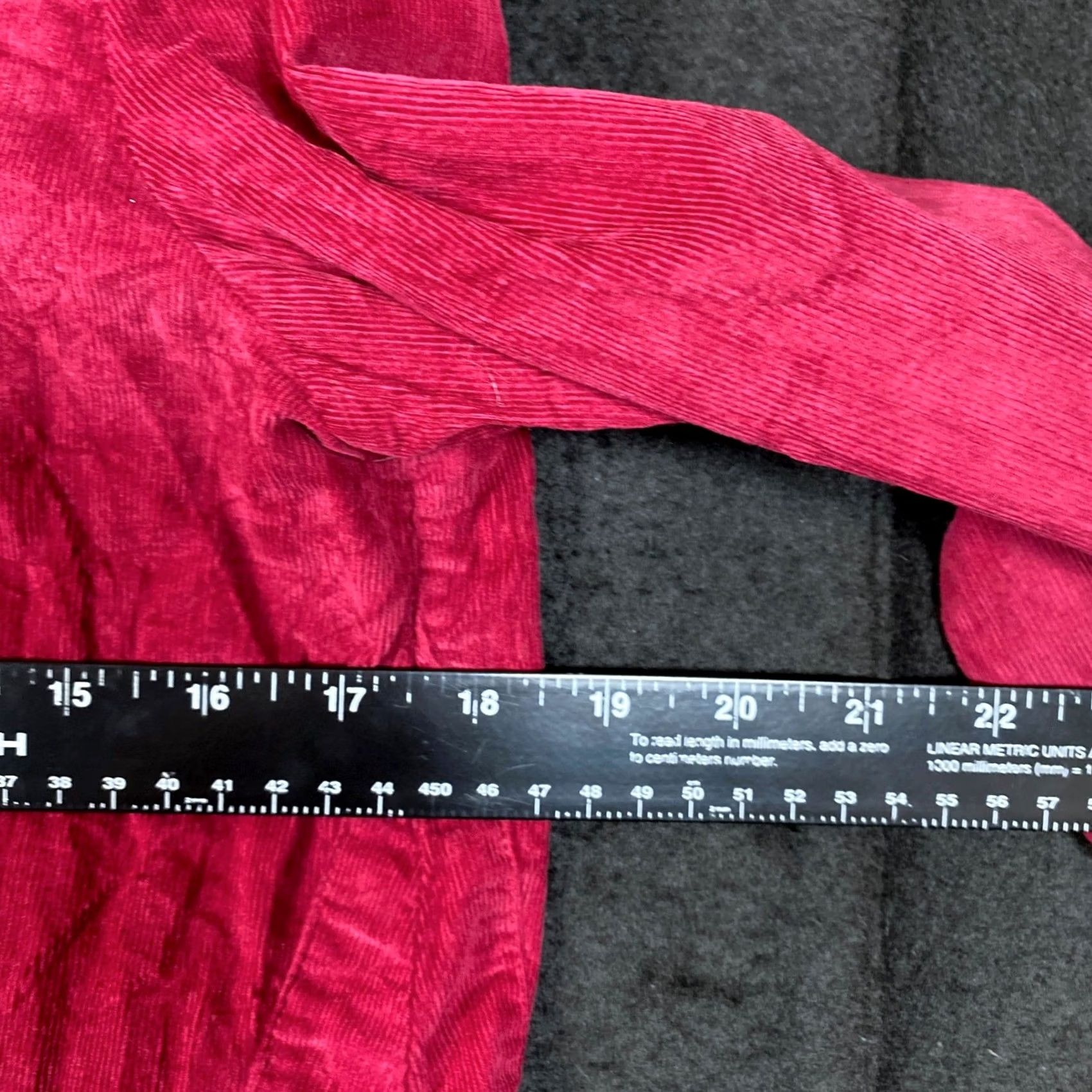 J. Jill J. Jill Shirt Red Maroon Corduroy Collared Button-Up 100% Cotton XS Womens Size XS / US 0-2 / IT 36-38 - 6 Thumbnail