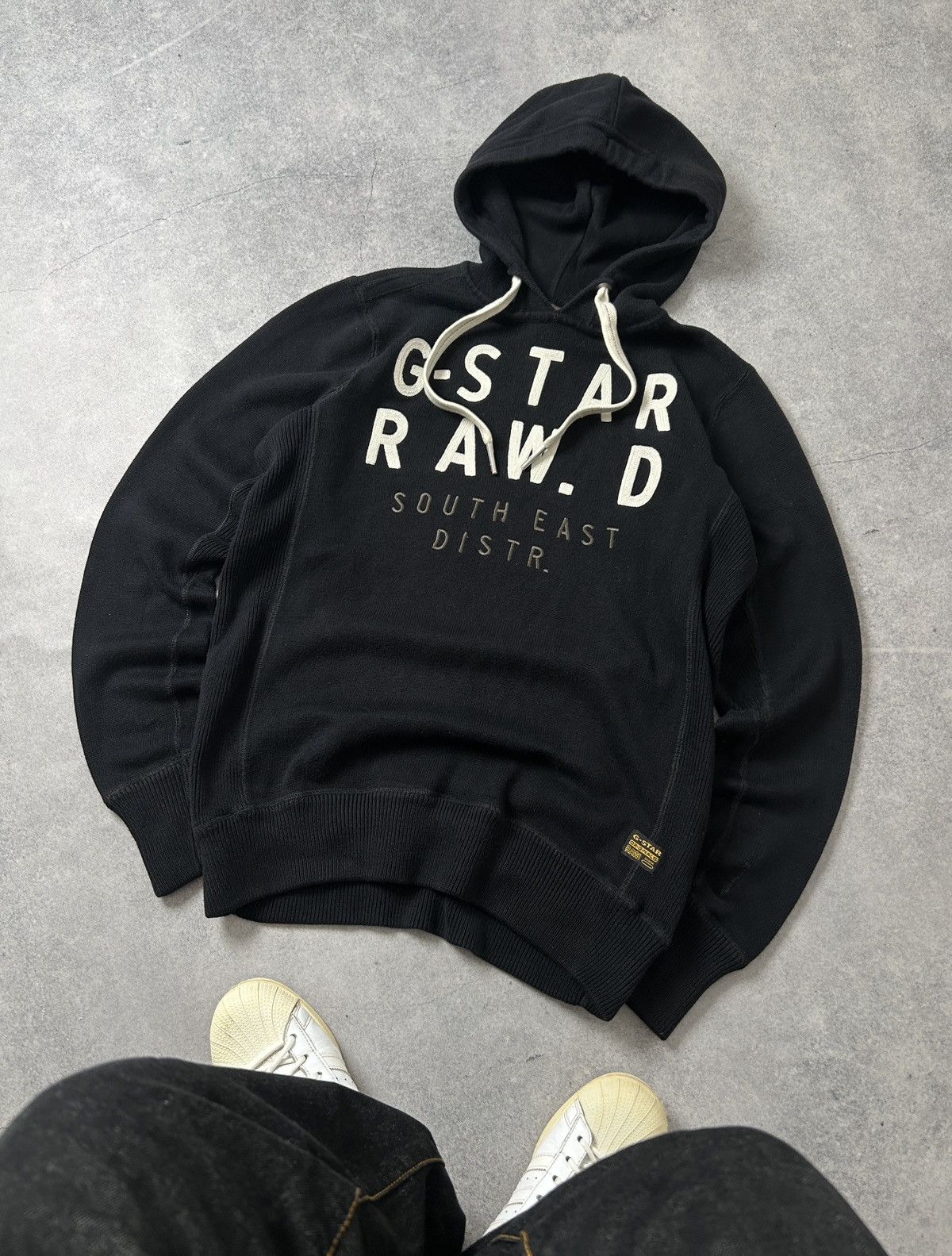G-Star G-Star Raw black the hooded knit y2k mens Size US L / EU 52-54 / 3 - 1 Thumbnail