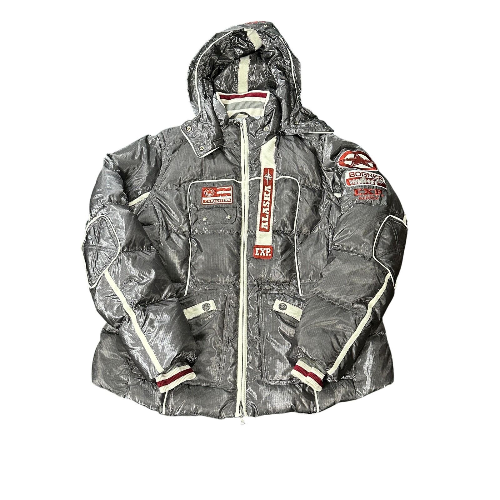 Bogner Bogner Metallic Silver Down Feather Ski Coat Size 46 EUC Size XXL / US 16-18 / IT 52-54 - 5 Thumbnail