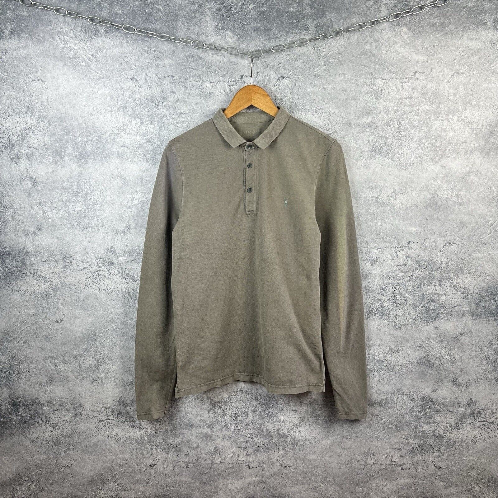 Allsaints Allsaints Polo Longsleeve Men's Size S Size US S / EU 44-46 / 1 - 1 Thumbnail