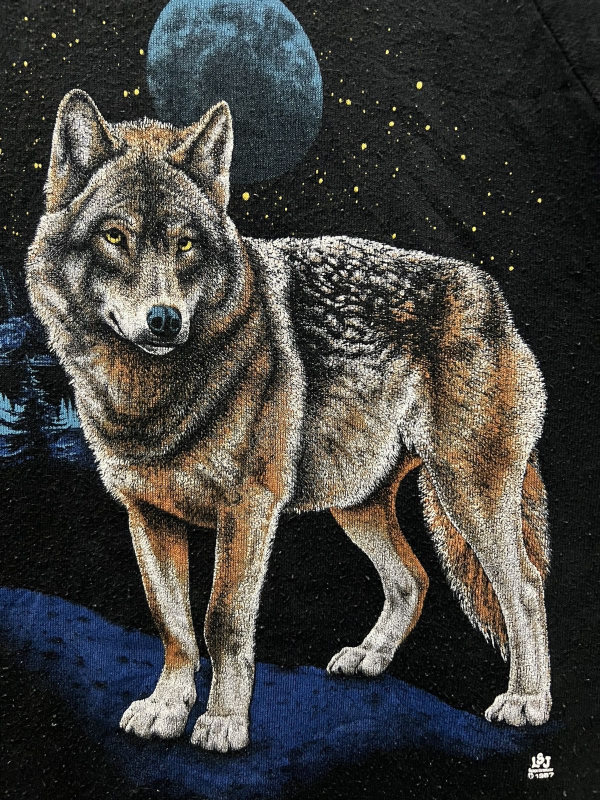 Jerzees × Russell Athletic Vintage 1987 Wolf Sweatshirt Pullover Jumper Size US XL / EU 56 / 4 - 3 Thumbnail