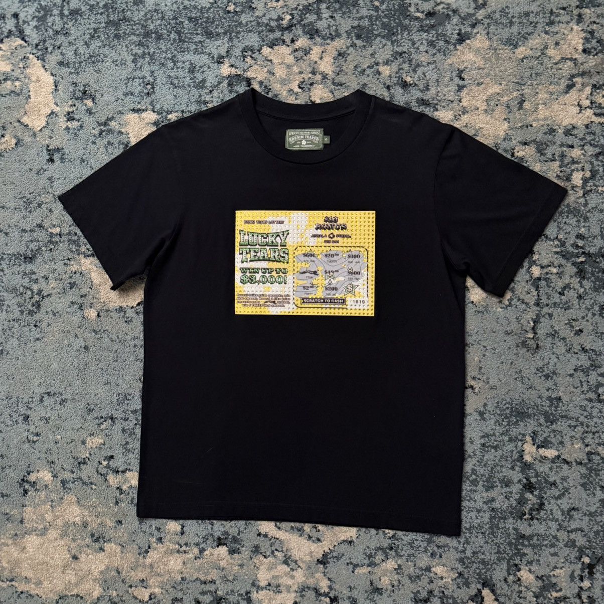 DENIM TEARS Denim Tears Men's Rhinestone Scratch Off T-Shirt Size Small Size US S / EU 44-46 / 1 - 1 Thumbnail