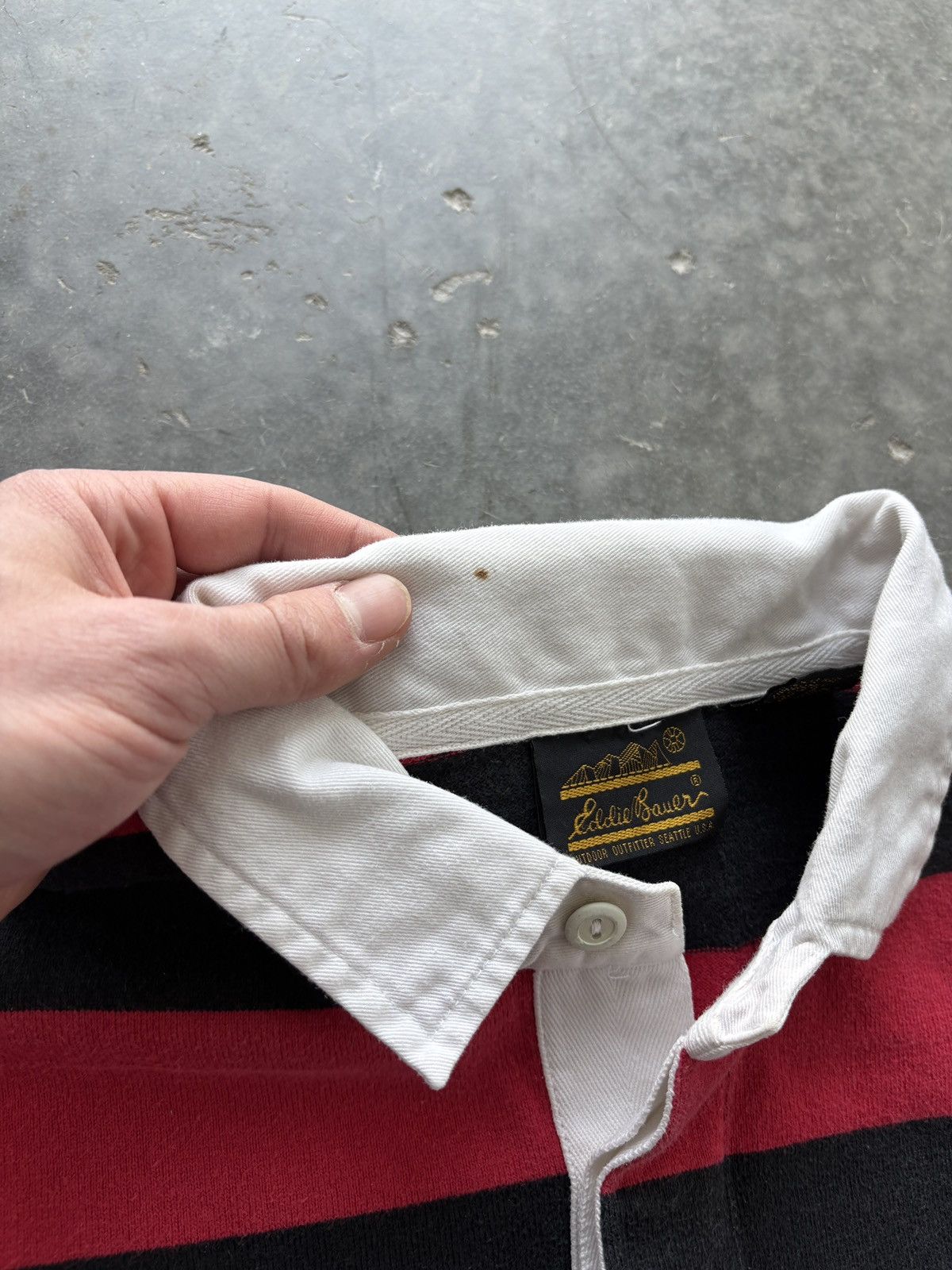 Eddie Bauer Vintage 90s Eddie Bauer Striped Longsleeve Rugby Shirt Size US L / EU 52-54 / 3 - 5 Thumbnail