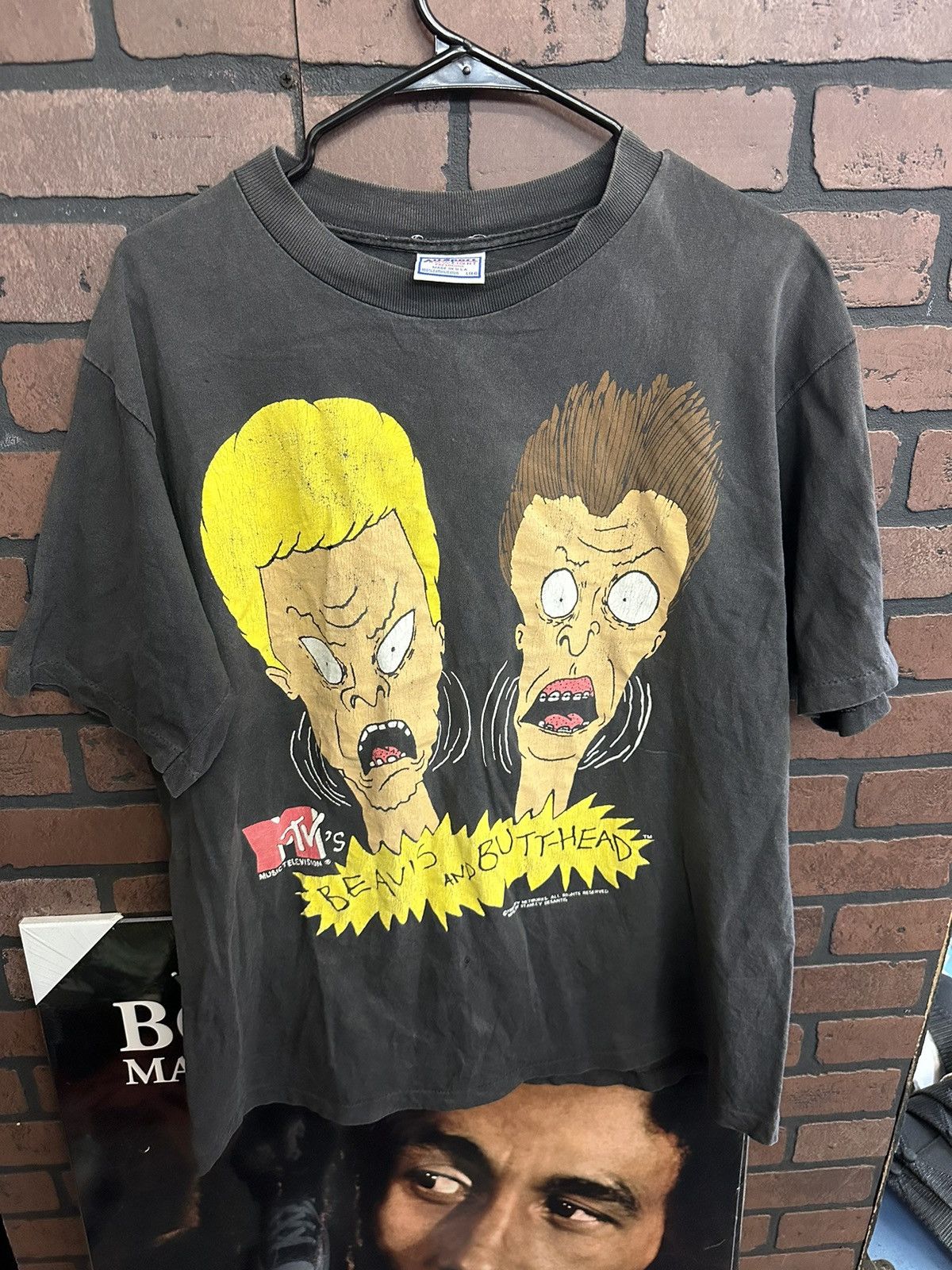 image of 1993 Mtv Beavis And Butt-Head Vintage Tee in Grey, Men's (Size Large)