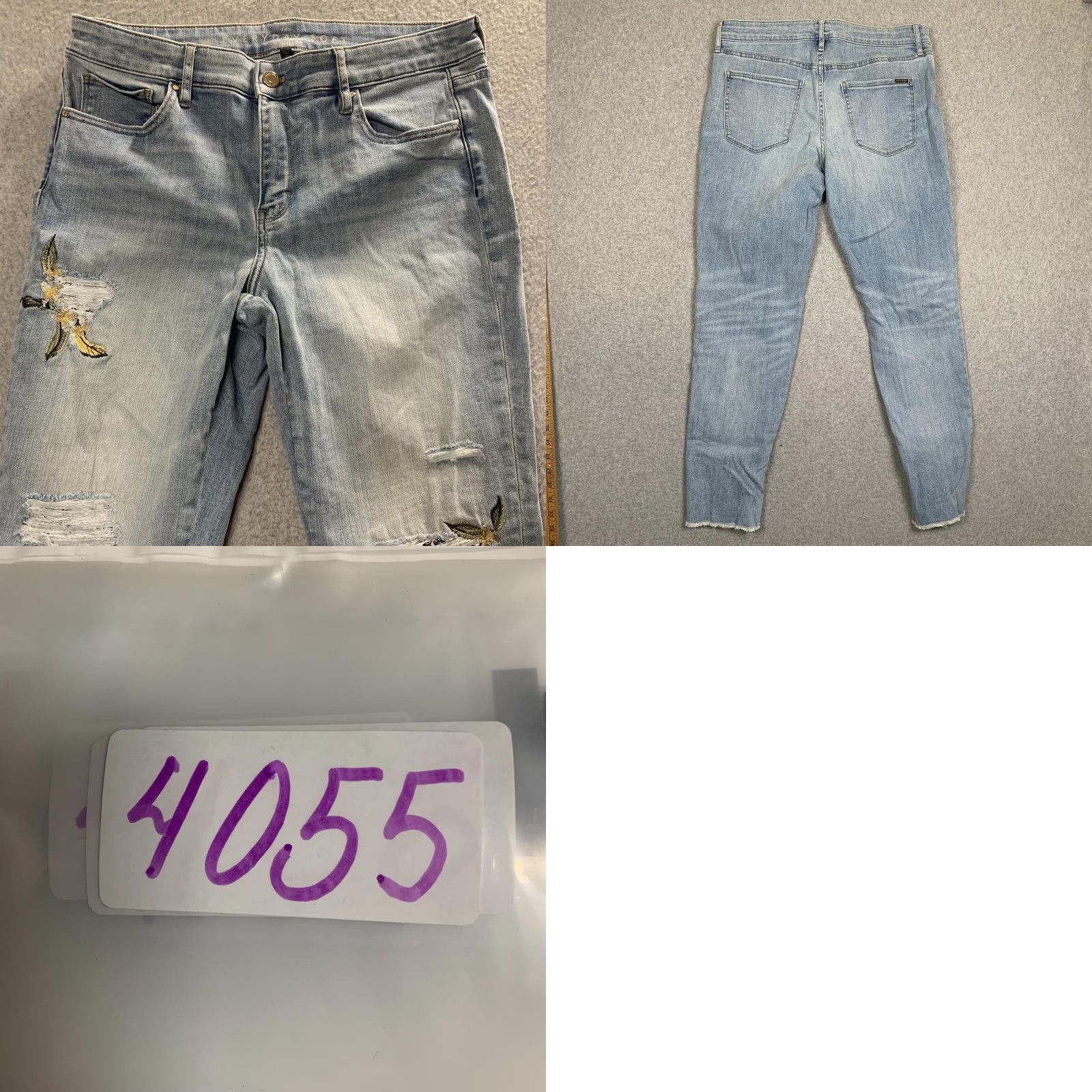 Vintage WHBM Jeans Woman 10 Everyday Soft Girlfriend Mid Rise Distressed Ankle Blue Mens Womens? Size 32" / US 10 / IT 46 - 8 Thumbnail