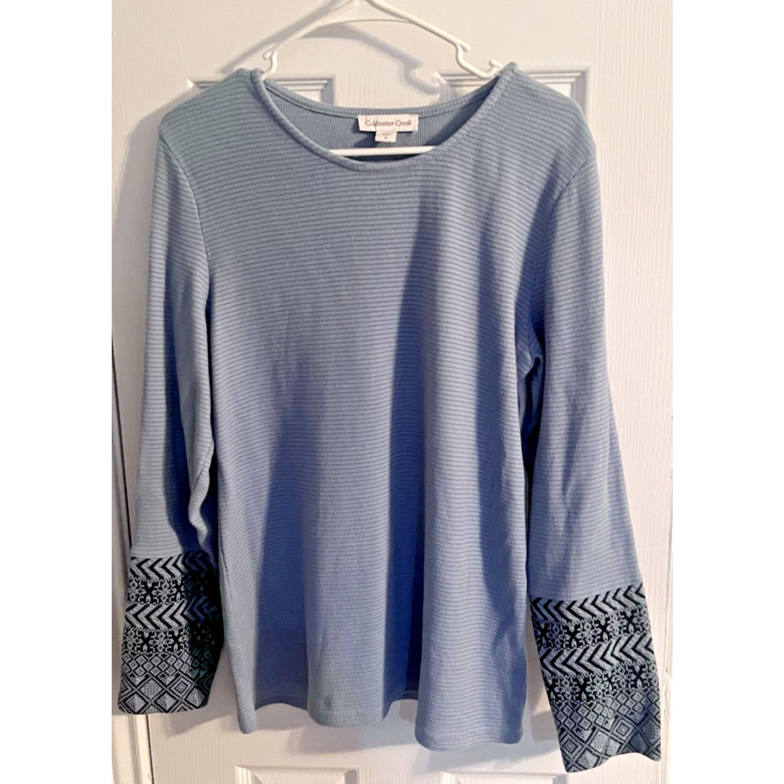 Coldwater Creek Coldwater Creek Women's Sweater Medium Ribbed Stretch Blouse Size M / US 6-8 / IT 42-44 - 1 Thumbnail