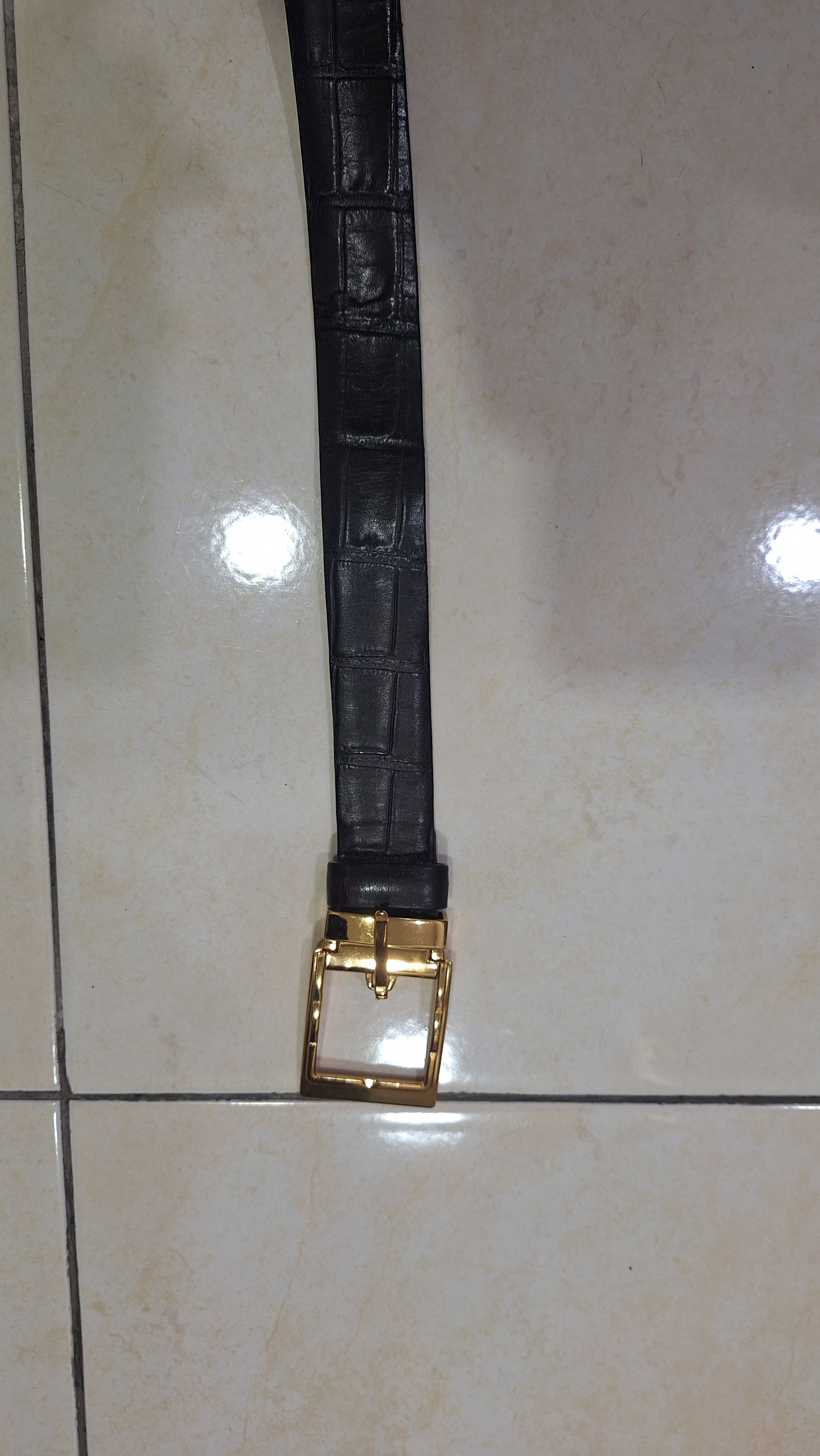 Giorgio Armani Giorgio Armani Black Leather Gold Buckle Size 36 - 3 Thumbnail