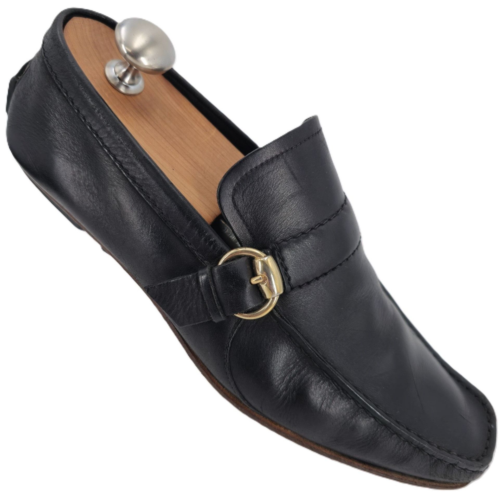 Gucci Gucci Italy Black Leather Luxury Driving Loafers Mens 7.5D Size US 7.5 / EU 40-41 - 1 Thumbnail