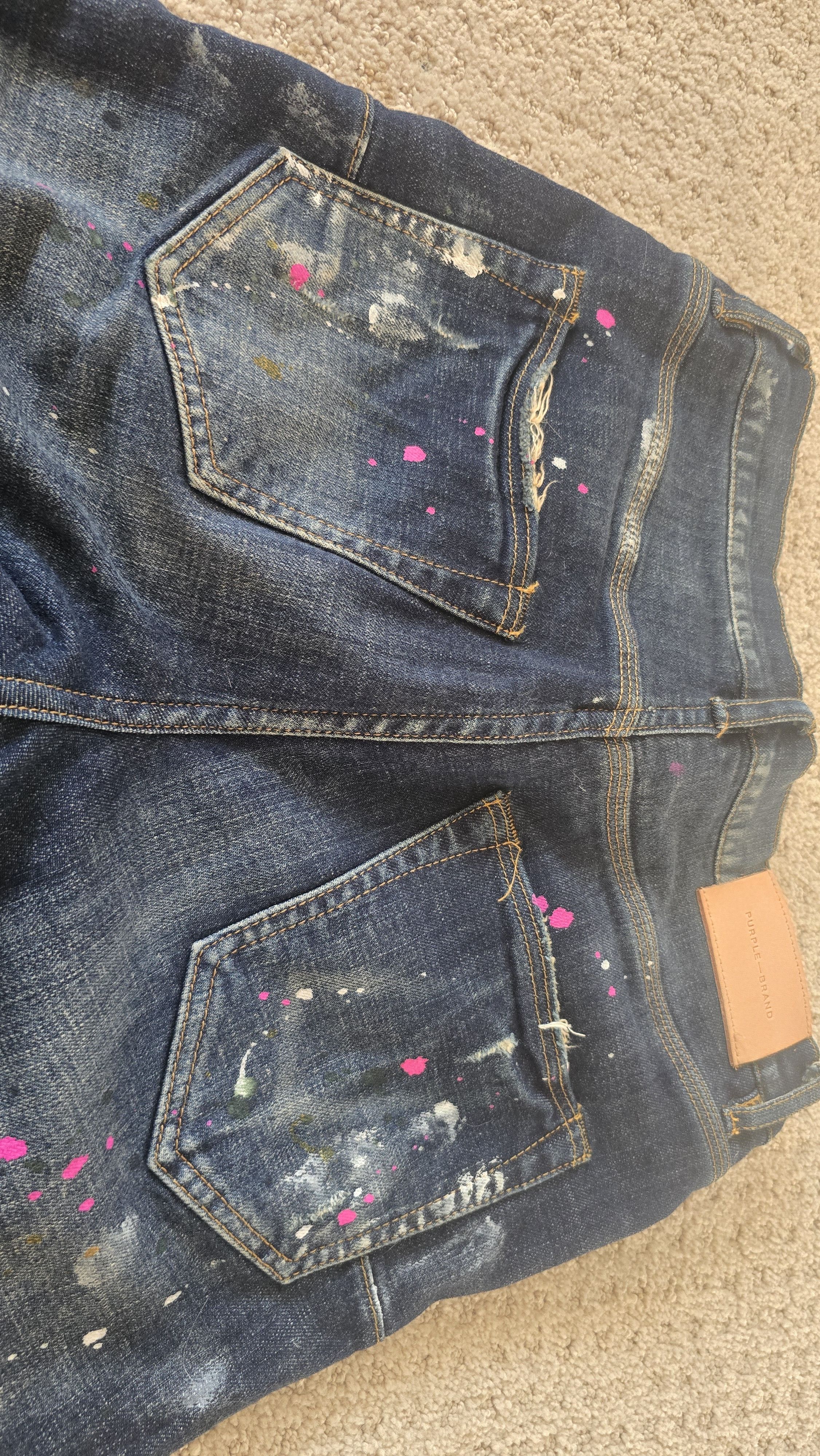 Purple Brand Purple Brand P001 Limited Edition Splatter Jeans BBC SUPREME Size US 28 / EU 44 - 7 Thumbnail