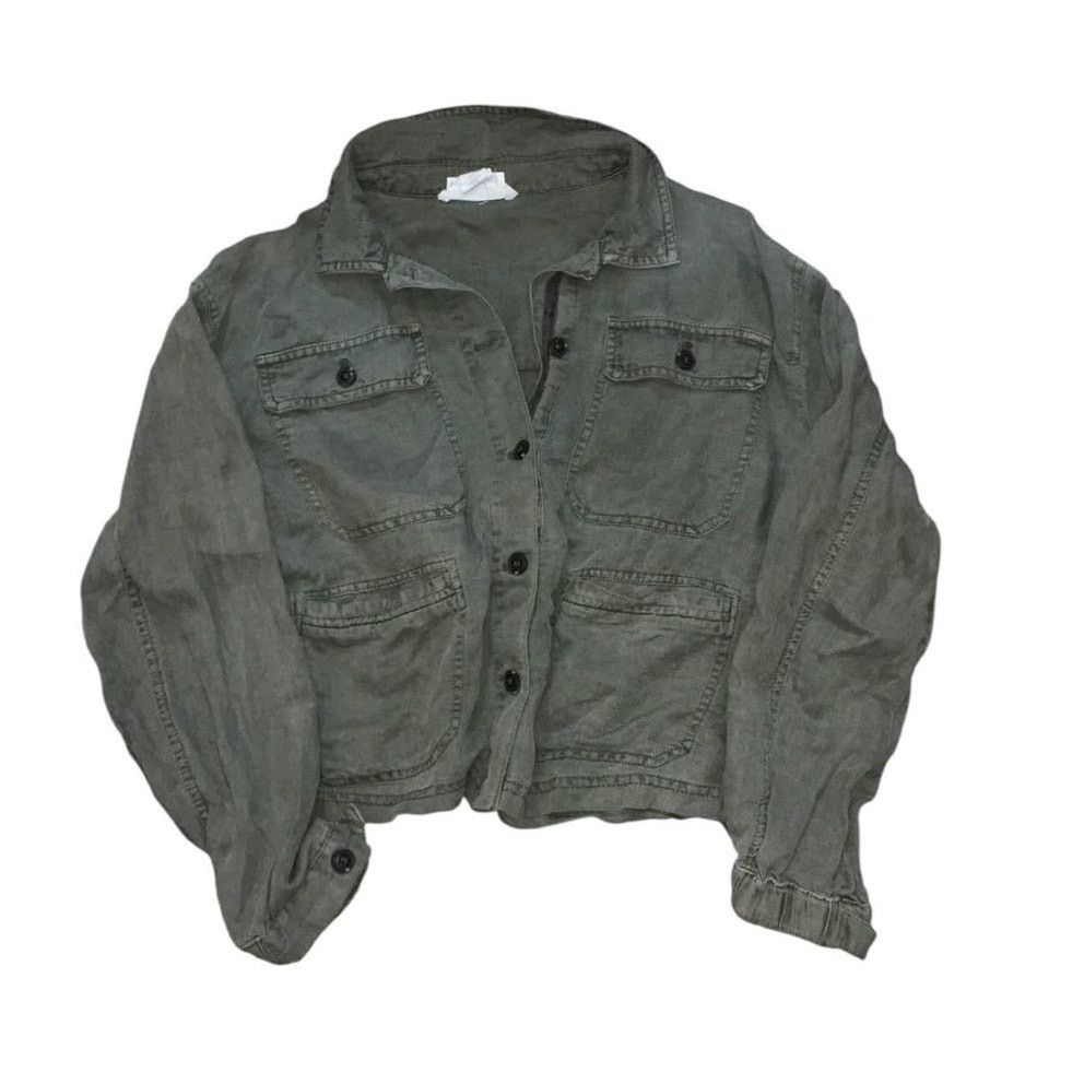 Other C&C California Linen Blend Military Utility Jacket Coat XS Size XS / US 0-2 / IT 36-38 - 1 Thumbnail