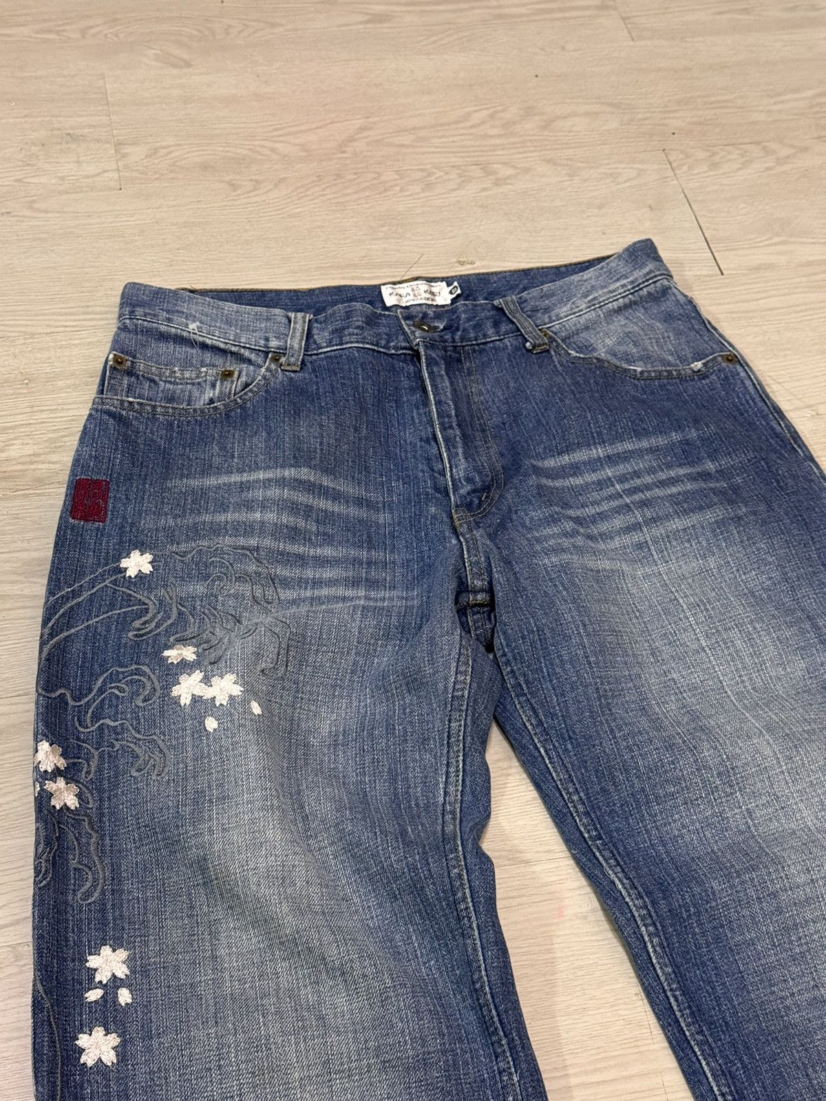 Japanese Brand Koi Pond Sukajan Japan Jeans Embroidered Multiple Pocket 32 Size US 32 / EU 48 - 3 Thumbnail