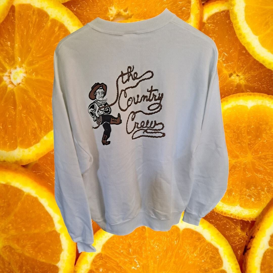 Jerzees Vintage The Country Crew Embroidered on Front Sweatshirt Siz Size US L / EU 52-54 / 3 - 2 Thumbnail