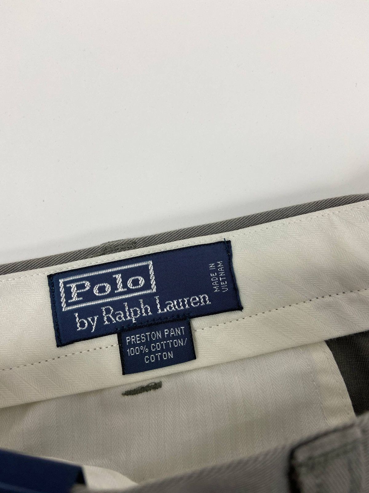 Polo Ralph Lauren Vintage Preston Pant Grey ChinoTrousers Cotton Classic Pants Size US 34 / EU 50 - 7 Thumbnail