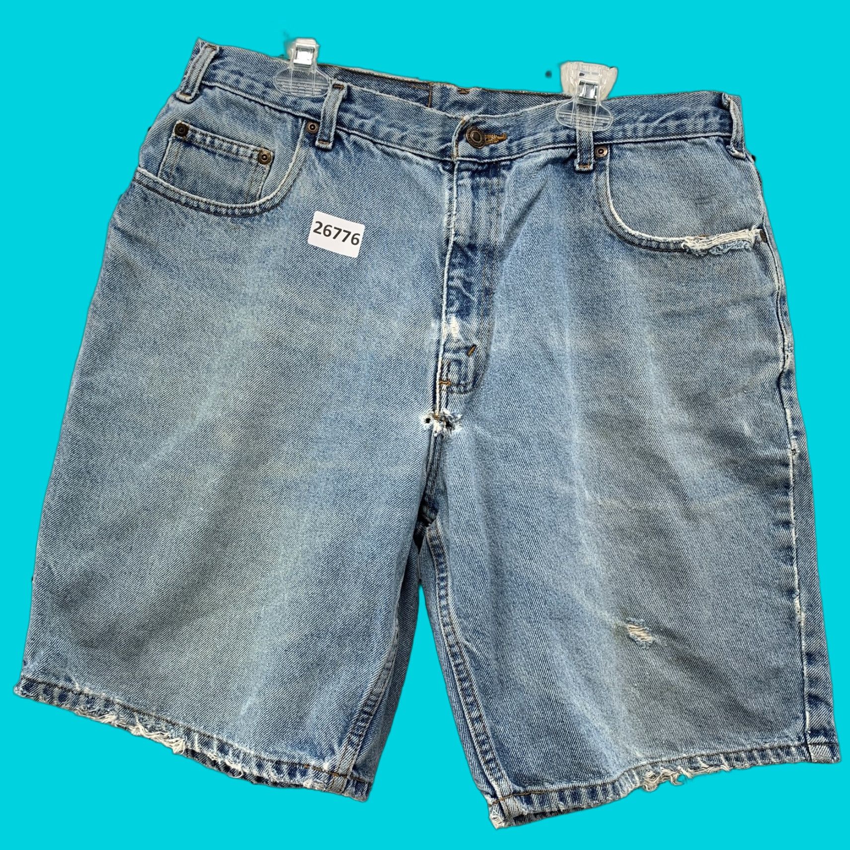 Denime VINTAGE Flying Jeanswear Denim Shorts 90s Mens 31x8.5 Blue Bermuda Jeanswear FlyinG Jeanswear 90s Mens Size 31 Men Regular 90s Vintage Clothing Size US 31 - 1 Thumbnail
