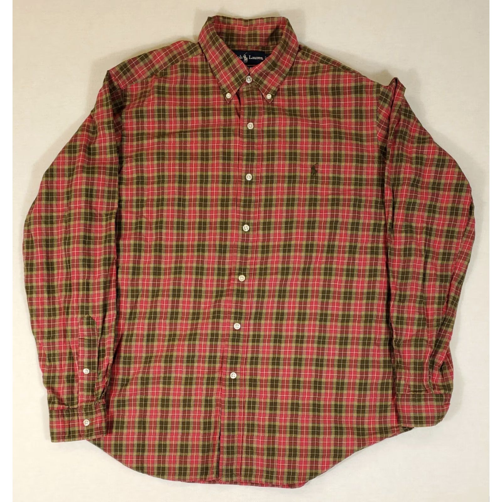 Ralph Lauren Ralph Lauren Button-Down Shirt Mens L Plaid Tartan Classic Fit Red Brown Multicolor Size US L / EU 52-54 / 3 - 2 Thumbnail