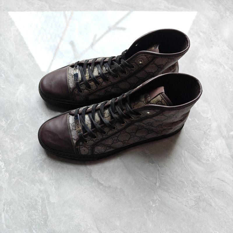 Gucci Gucci Double G High-Top Fashion Sneakers 0079 Size US 8.5 / EU 41-42 - 1 Thumbnail