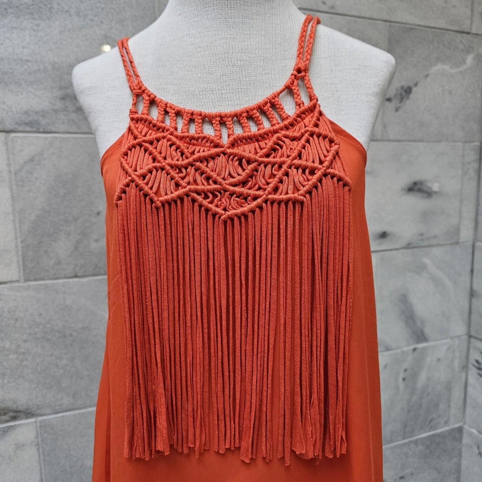 Designer Umgee Women's Orange Dress Size S / US 4 / IT 40 - 3 Thumbnail
