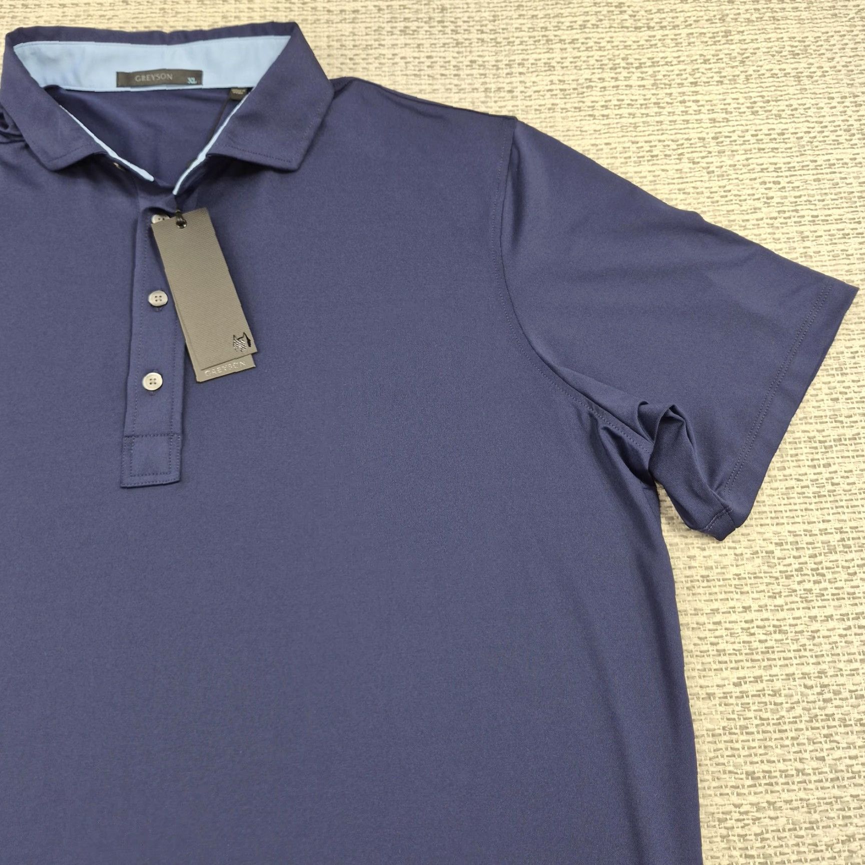 Vintage Greyson Tala Golf Polo Shirt Mens XL Blue Polo Short Sleeve Activewear Casual 7 abc Performance Stretch Tech Logo Embroidered Size US XL / EU 56 / 4 - 2 Thumbnail