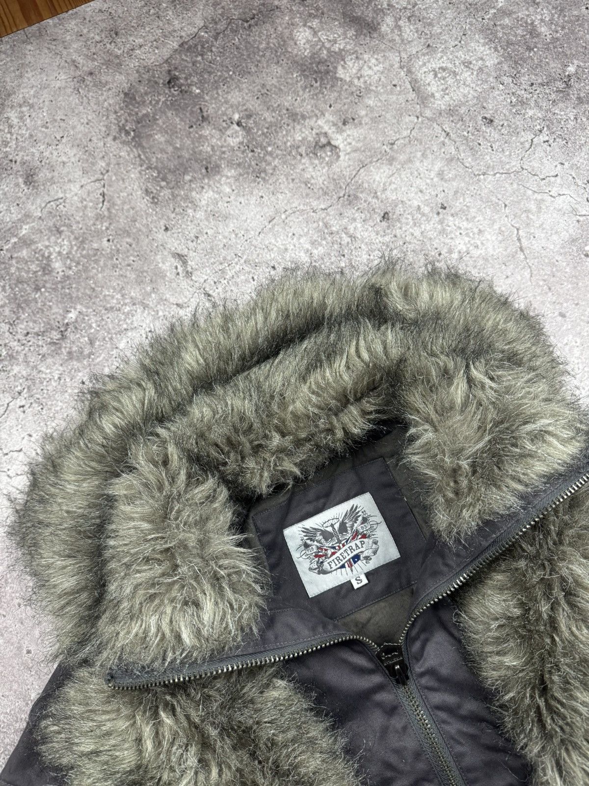 If Six Was Nine Y2K Asymmetrical Fur Zip Jacket Japanese LGB Style Opium Size S / US 4 / IT 40 - 3 Thumbnail