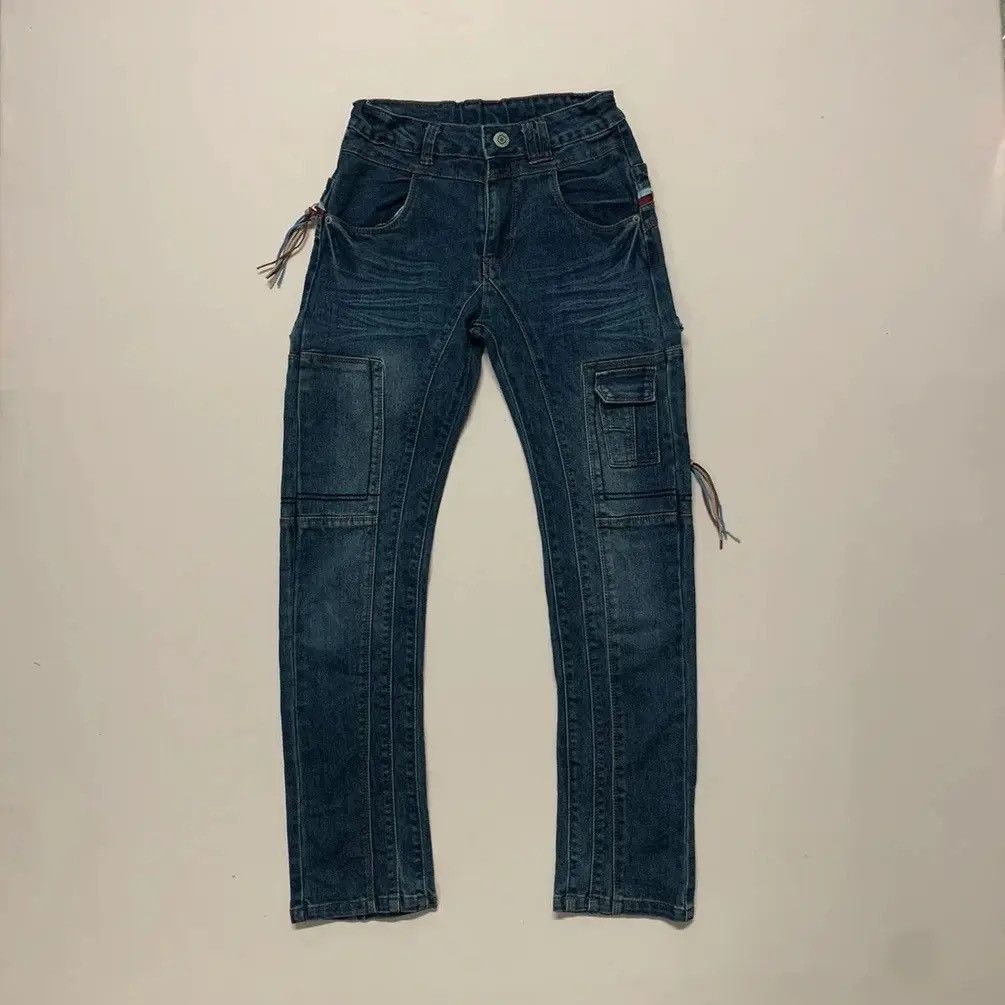 Japanese Brand 💥 RARE 💥 VINTAGE SAUCY BOT JEANS DOUBLE WAIST EMBROIDERY Size US 27 - 1 Thumbnail