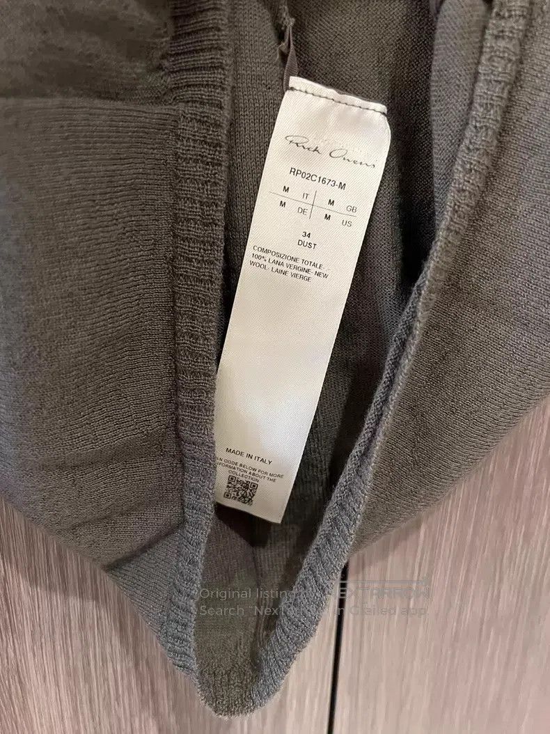Rick Owens Rick Owens Wool scarf collar sweater with long sleeves Size US M / EU 48-50 / 2 - 6 Thumbnail