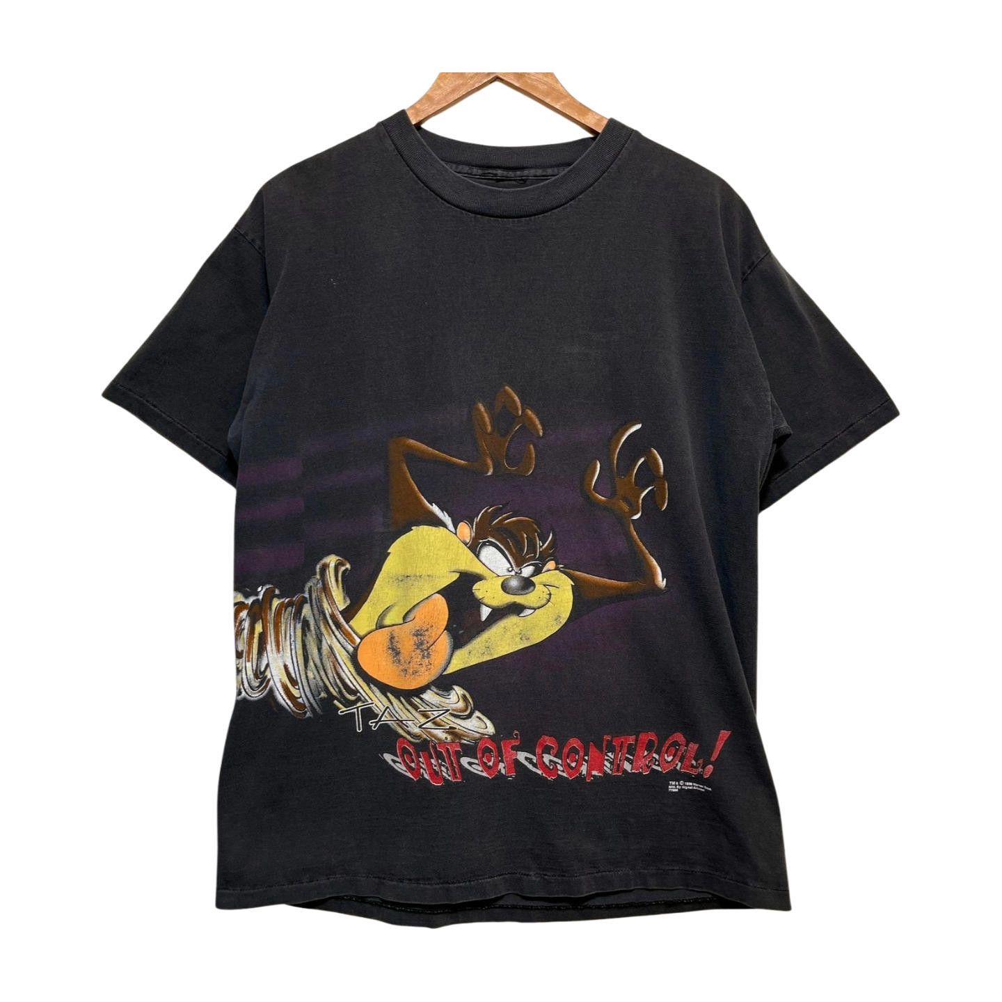 Vintage × Warner Bros Vintage 1996 Warner Bros Taz Out Of Control Black T-shirt L Size US L / EU 52-54 / 3 - 1 Thumbnail