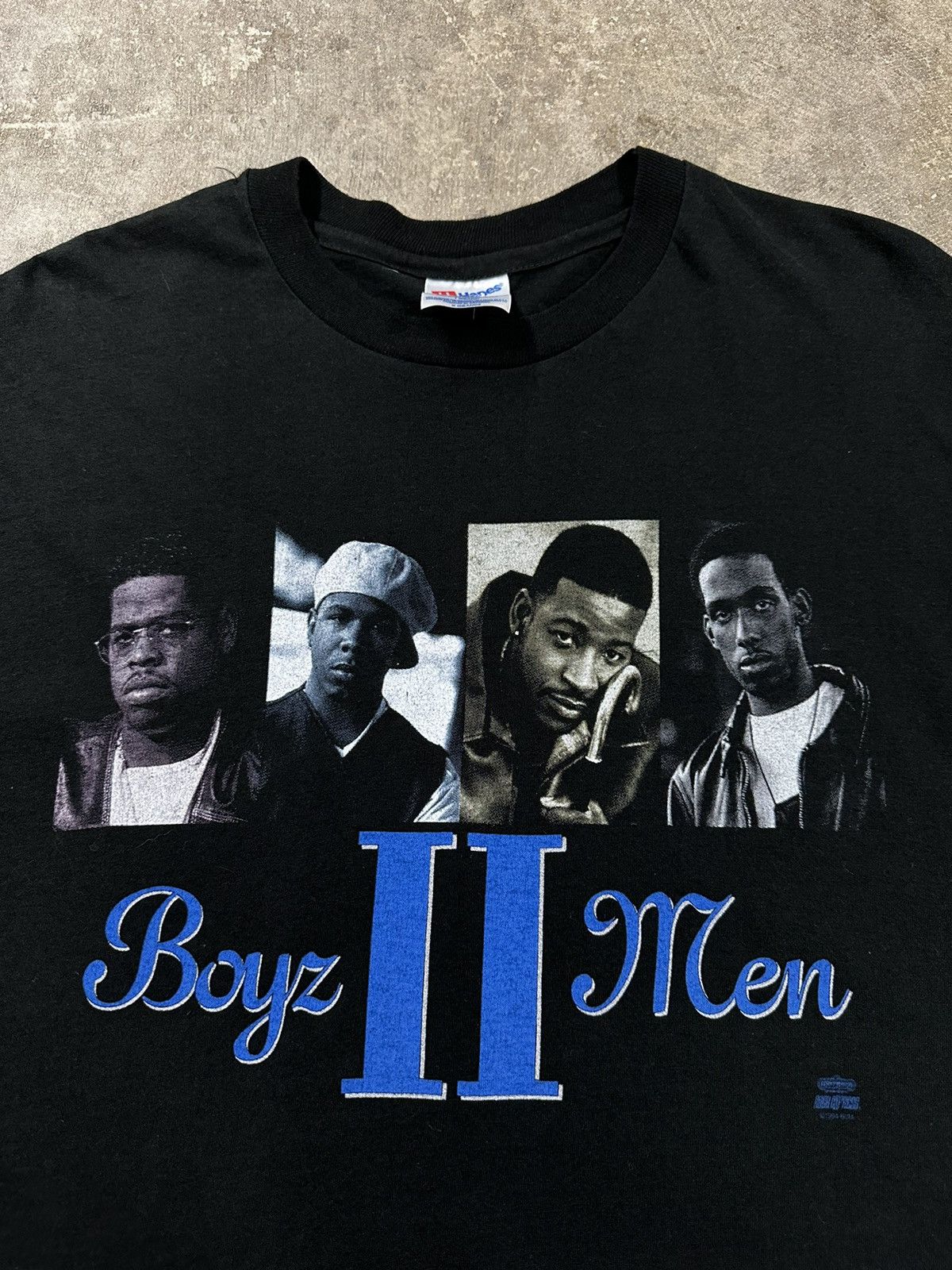 Hanes Vintage 90s Hanes Boyz 2 Men All Around The World Rap Shirt Size US XL / EU 56 / 4 - 5 Thumbnail