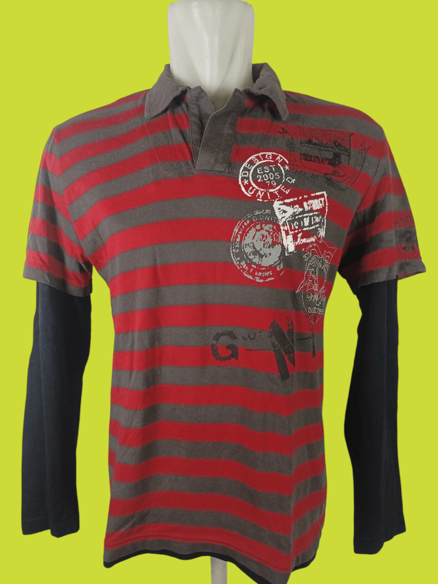 Japanese Brand Design United Double Layers Long Sleeve Stripe Size US M / EU 48-50 / 2 - 1 Thumbnail