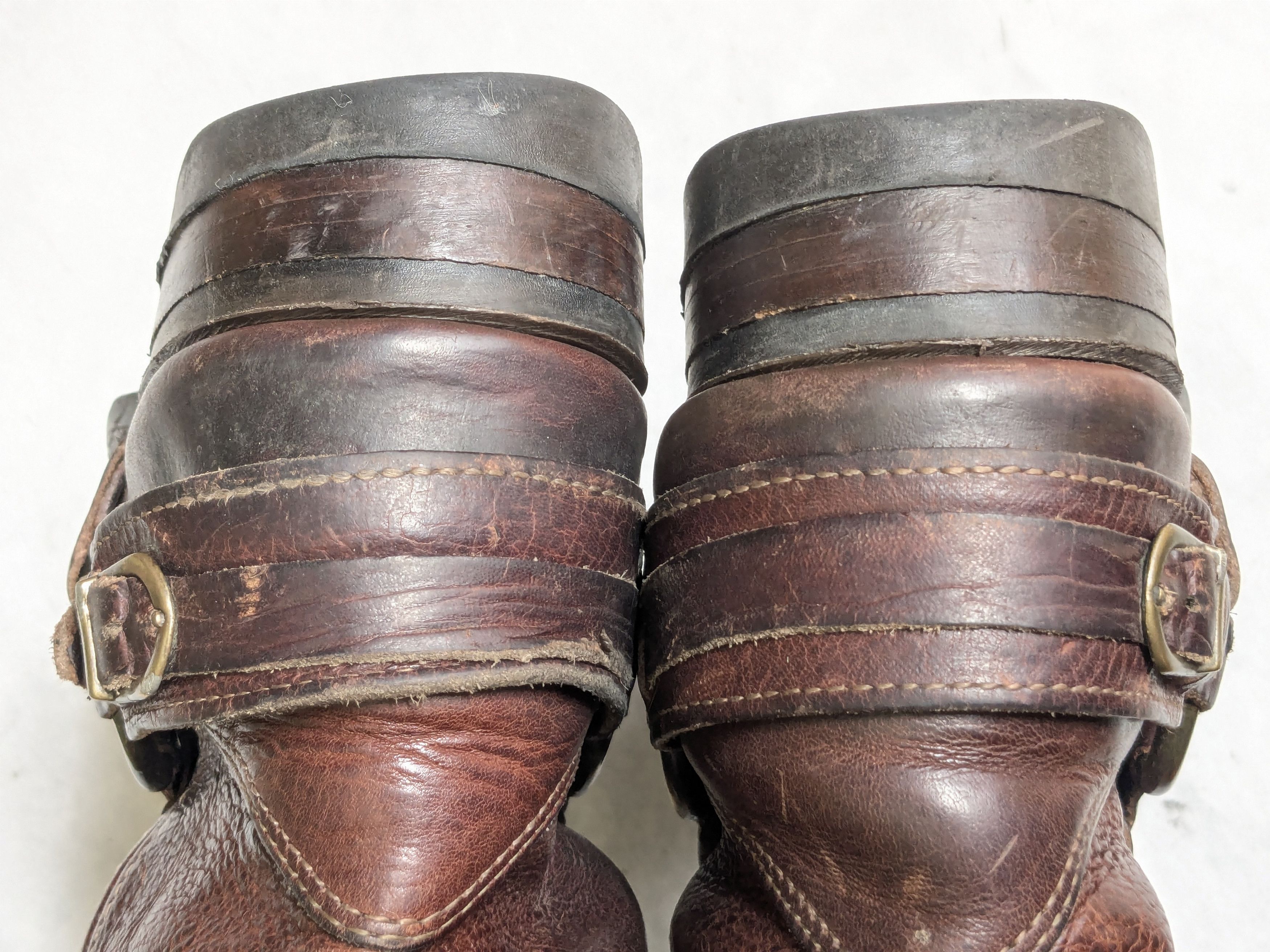 Frye Frye Harness Boots Brown Leather 11 M Buckle Size US 11 / EU 44 - 14 Thumbnail