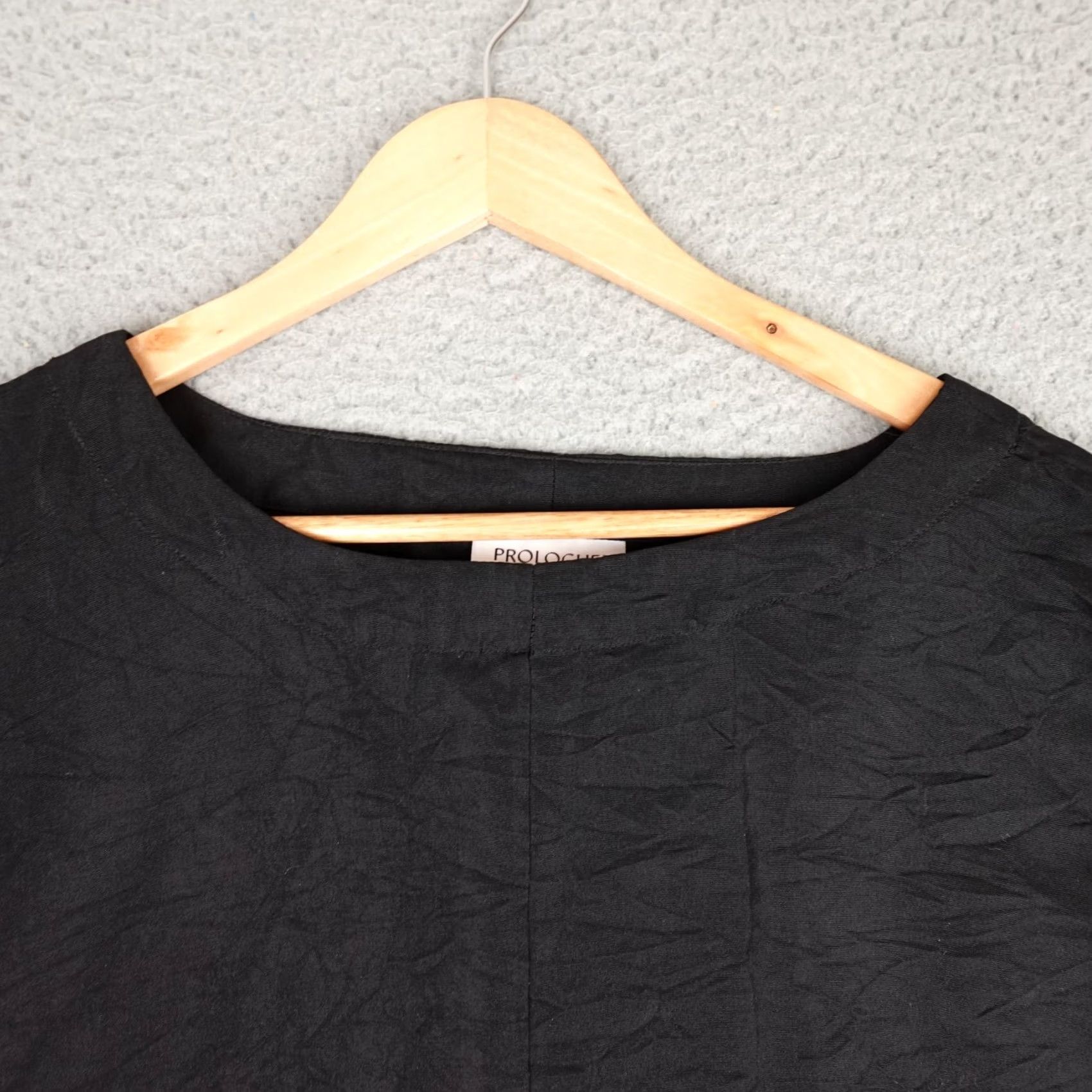 Vintage Prologue Womens Large Black Long Sleeve Pullover Round Neck Shirt Size L / US 10 / IT 46 - 4 Thumbnail