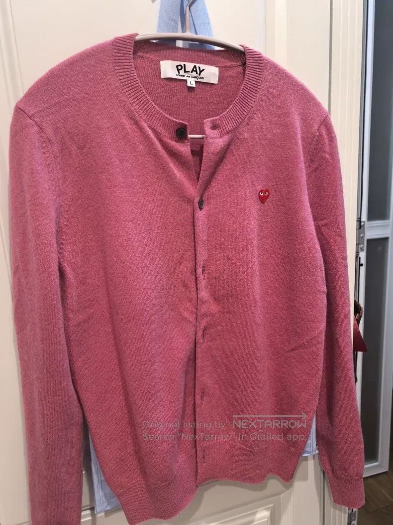 Comme des Garcons Pink Wool Cardigan