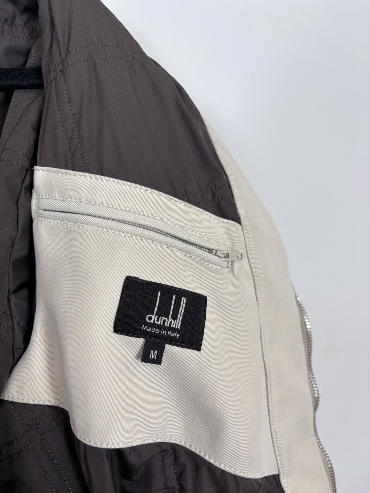 Alfred Dunhill Dunhill Men’s 2 in 1 Insulated Beige Collared Zip Up Jacket Size US M / EU 48-50 / 2 - 20 Thumbnail