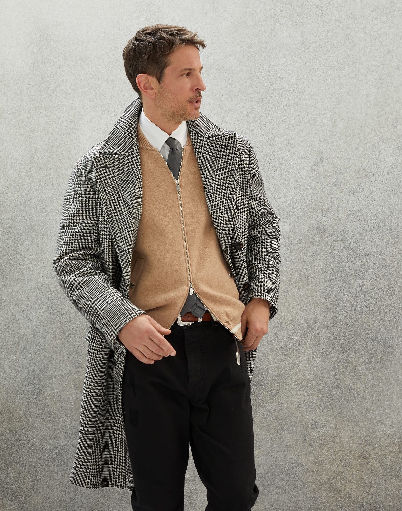 Brunello Cucinelli o1w1db10225 Overcoat in Multicolor Size US M / EU 48-50 / 2 - 5 Thumbnail