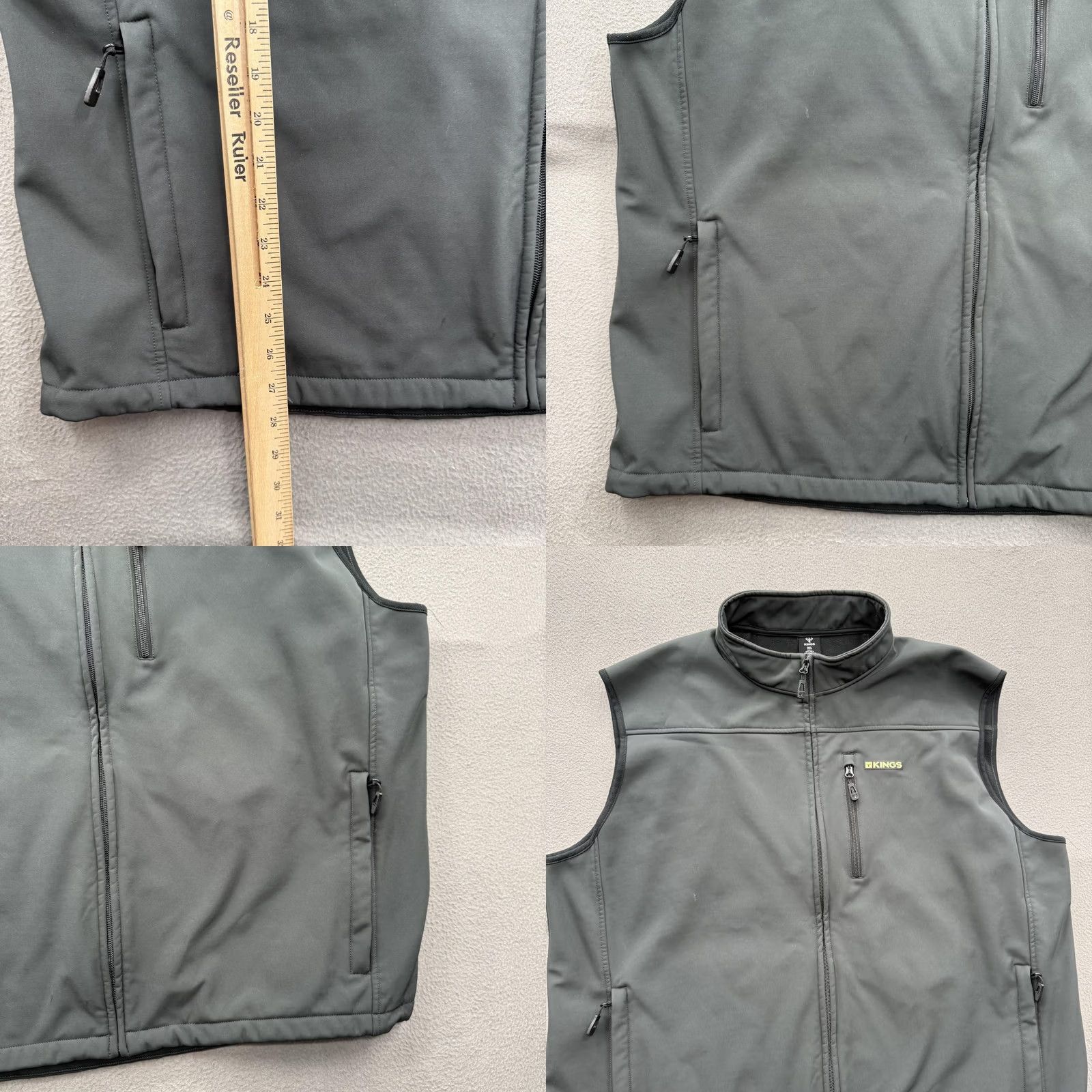 Vintage Kings Mens 3XL Gray Softshell Vest - Outdoor Hiking, Hunting, Workwear Size US XXL / EU 58 / 5 - 8 Thumbnail