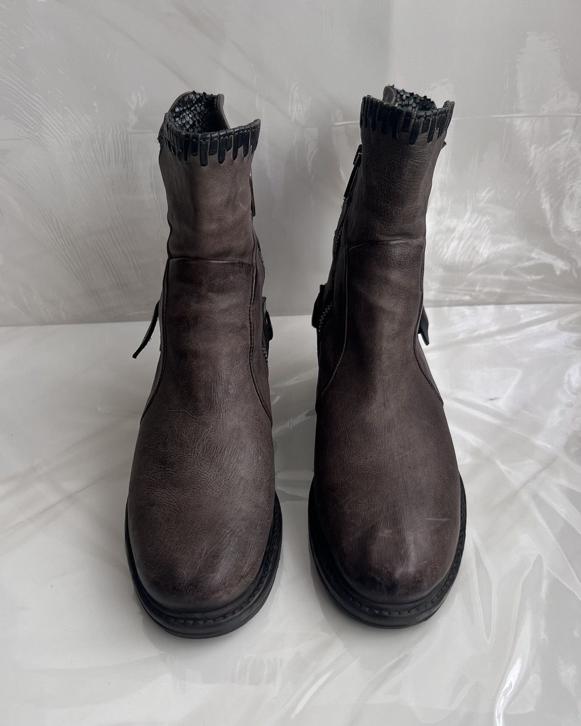 A.S.98 As 98 Airstep Zipper Boho Biker Gray distressed boot Size US 8 / IT 38 - 12 Thumbnail
