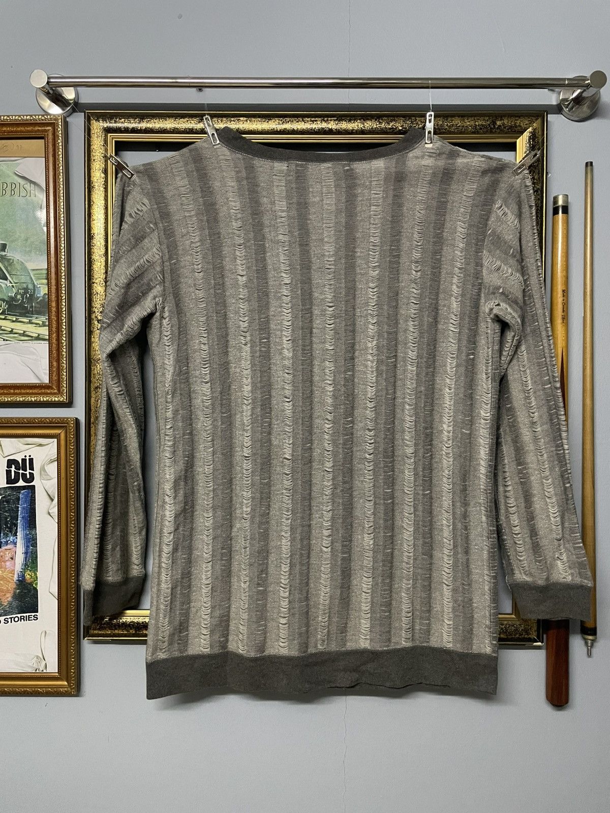 Schlussel Vintage Japan Designer Schlussel Distressed Grunge Cardigan Size US M / EU 48-50 / 2 - 8 Thumbnail