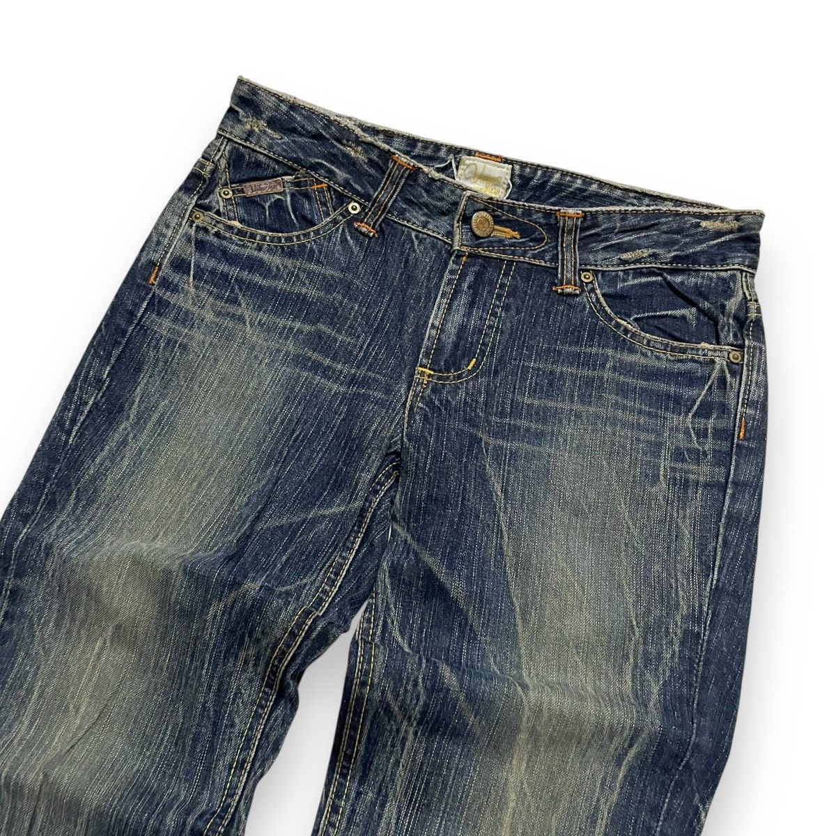 Le Grande Bleu (L.G.B.) ORIGINAL VINTAGE VEAGUS EDWIN FLARED JAPAN DENIM (28×39) Size US 28 / EU 44 - 3 Thumbnail