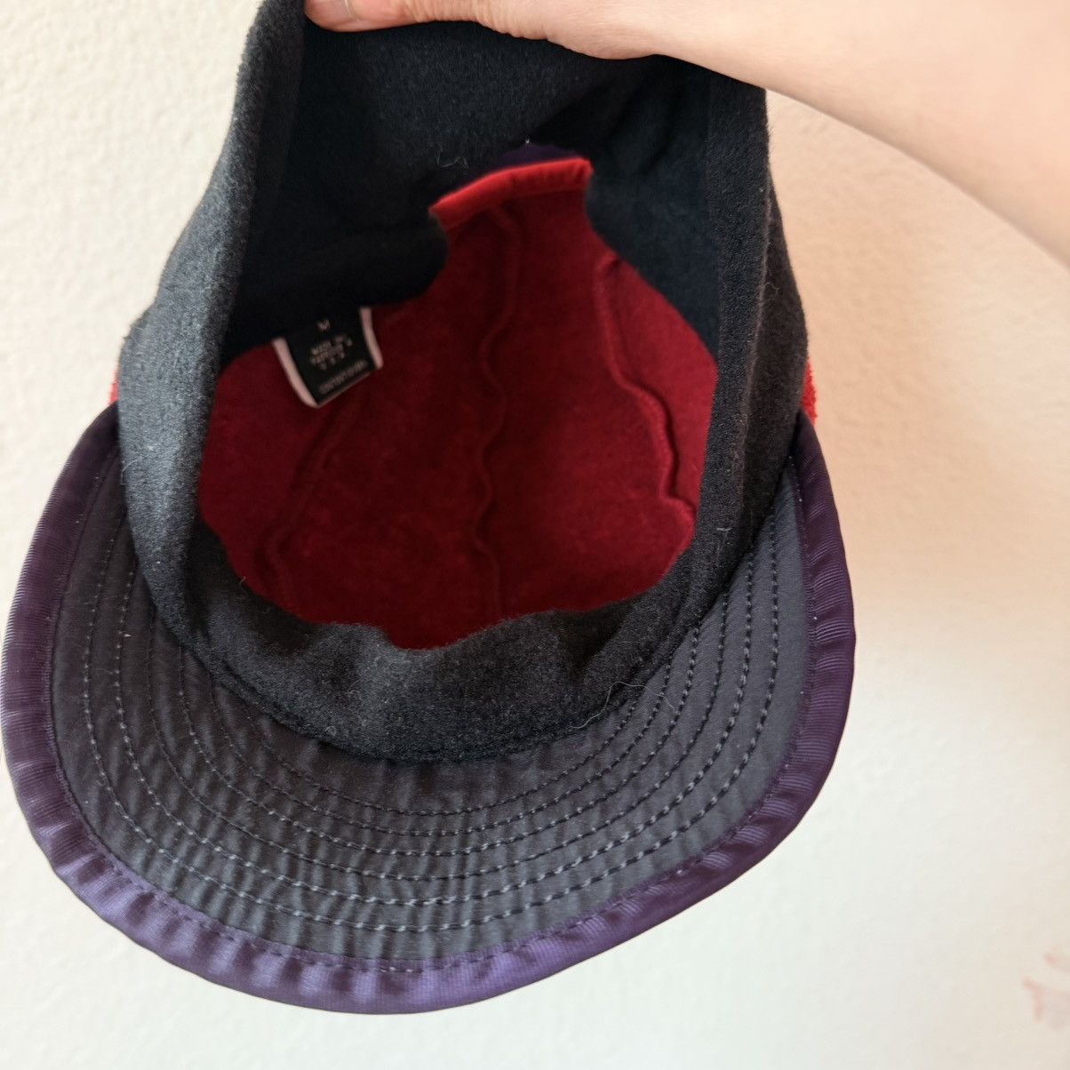 Patagonia Vintage 90s Patagonia Duckbill Synchilla Hat USA M Red Blue Size ONE SIZE - 7 Thumbnail