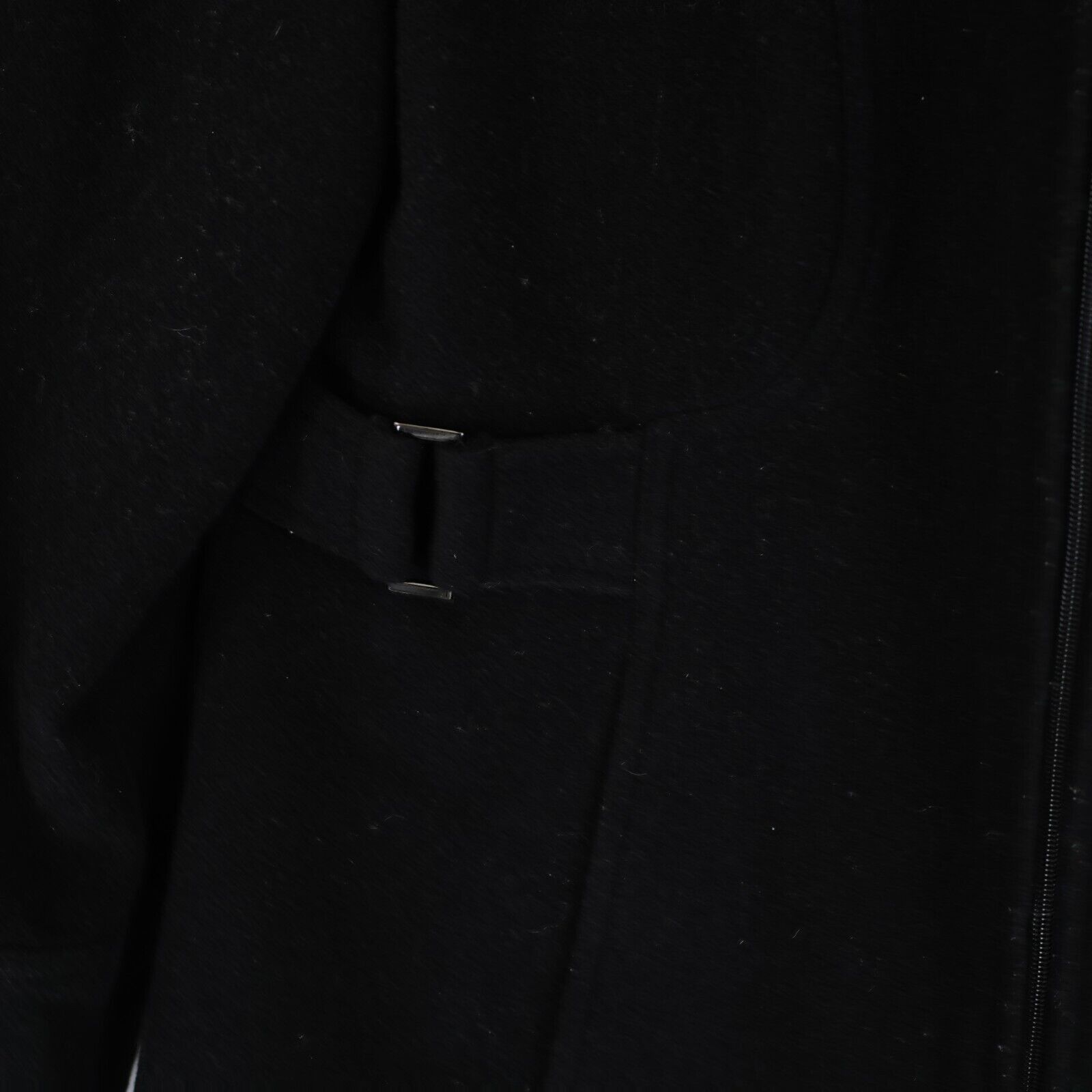Croft & Barrow Croft & Barrow Medium Black Wool Hooded Lined Full Zip Coat Size M / US 6-8 / IT 42-44 - 2 Thumbnail