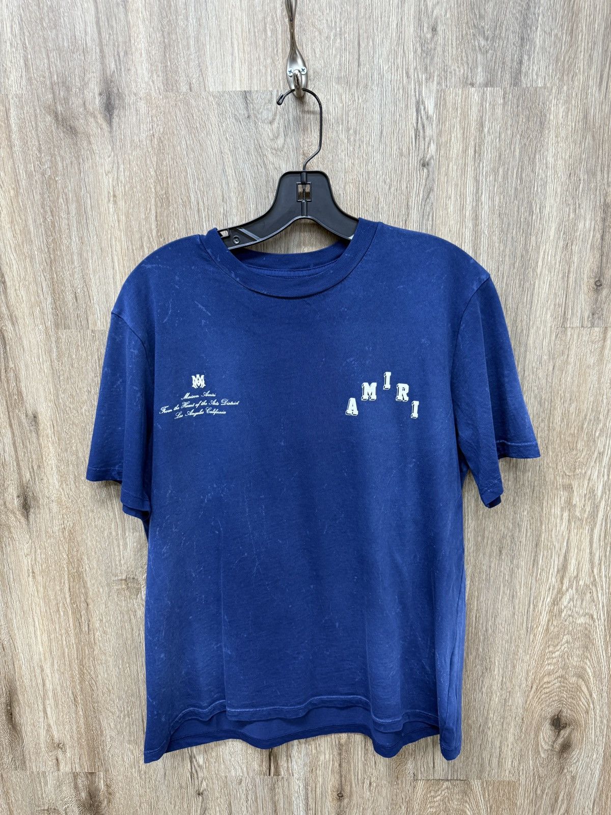 Amiri Amiri Blue Collegiate Short Sleeve Size US S / EU 44-46 / 1 - 1 Thumbnail