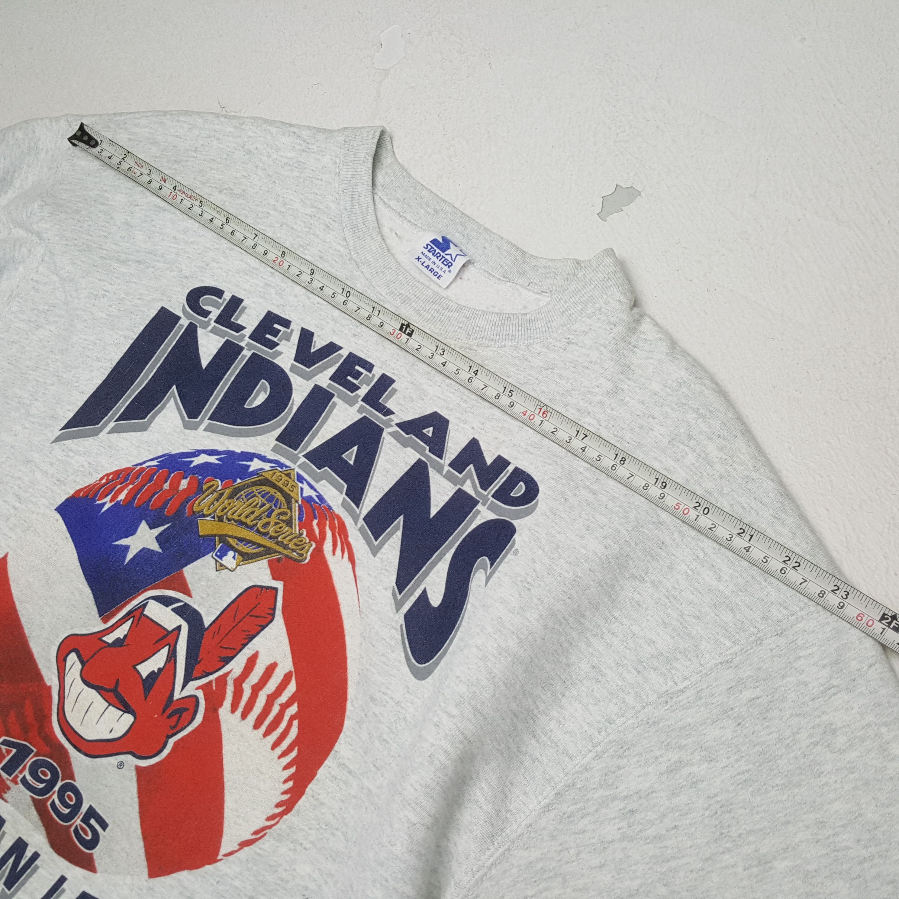 MLB × Starter × Vintage CLEVELAND INDIANS MLB Baseball Team Vintage Sweatshirt Size US L / EU 52-54 / 3 - 4 Thumbnail