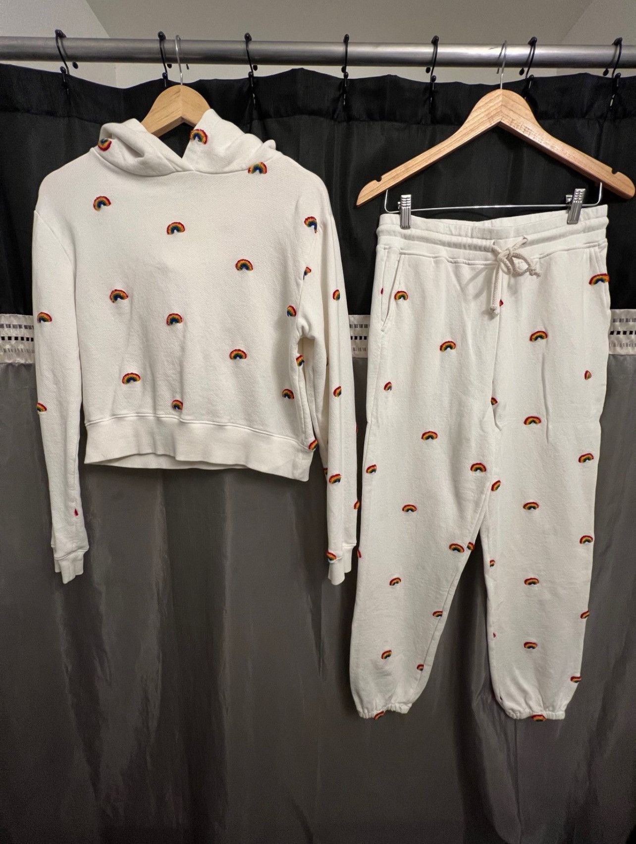 Lou & Grey (2) piece Lou & Grey embroidered rainbow sweat set size S Size S / US 4 / IT 40 - 1 Thumbnail